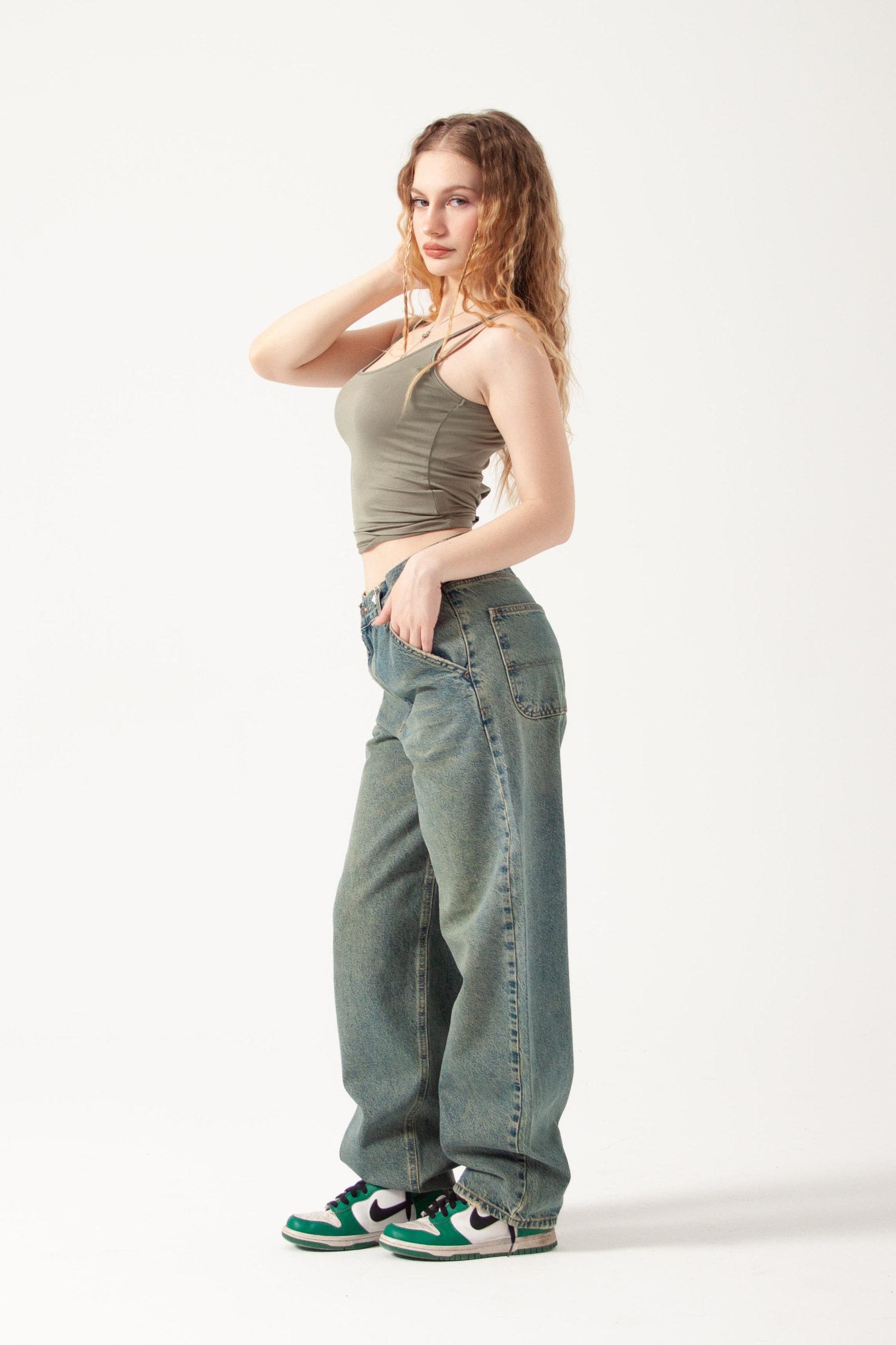 Soluk Mavi Tint Skater Jean