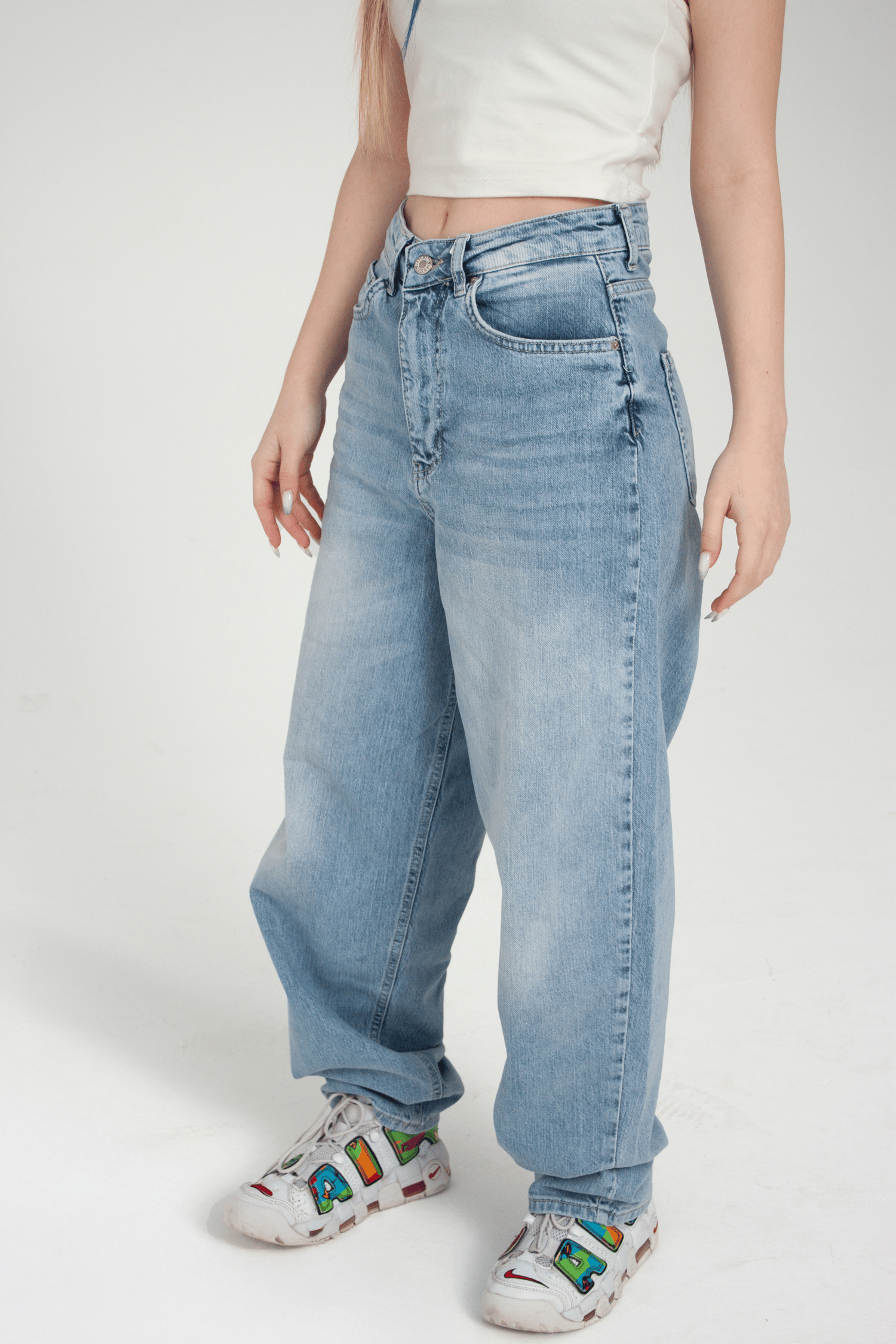 Viscon Kumaş Buz Mavi Tint Skater Jean