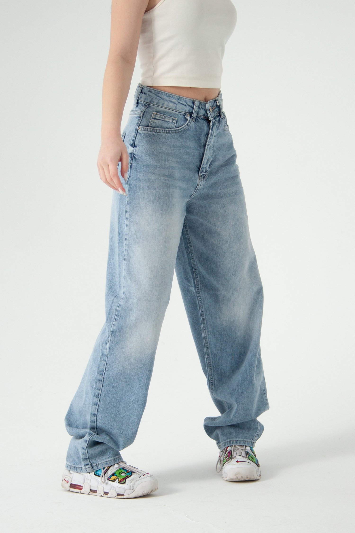 Viscon Kumaş Buz Mavi Tint Skater Jean