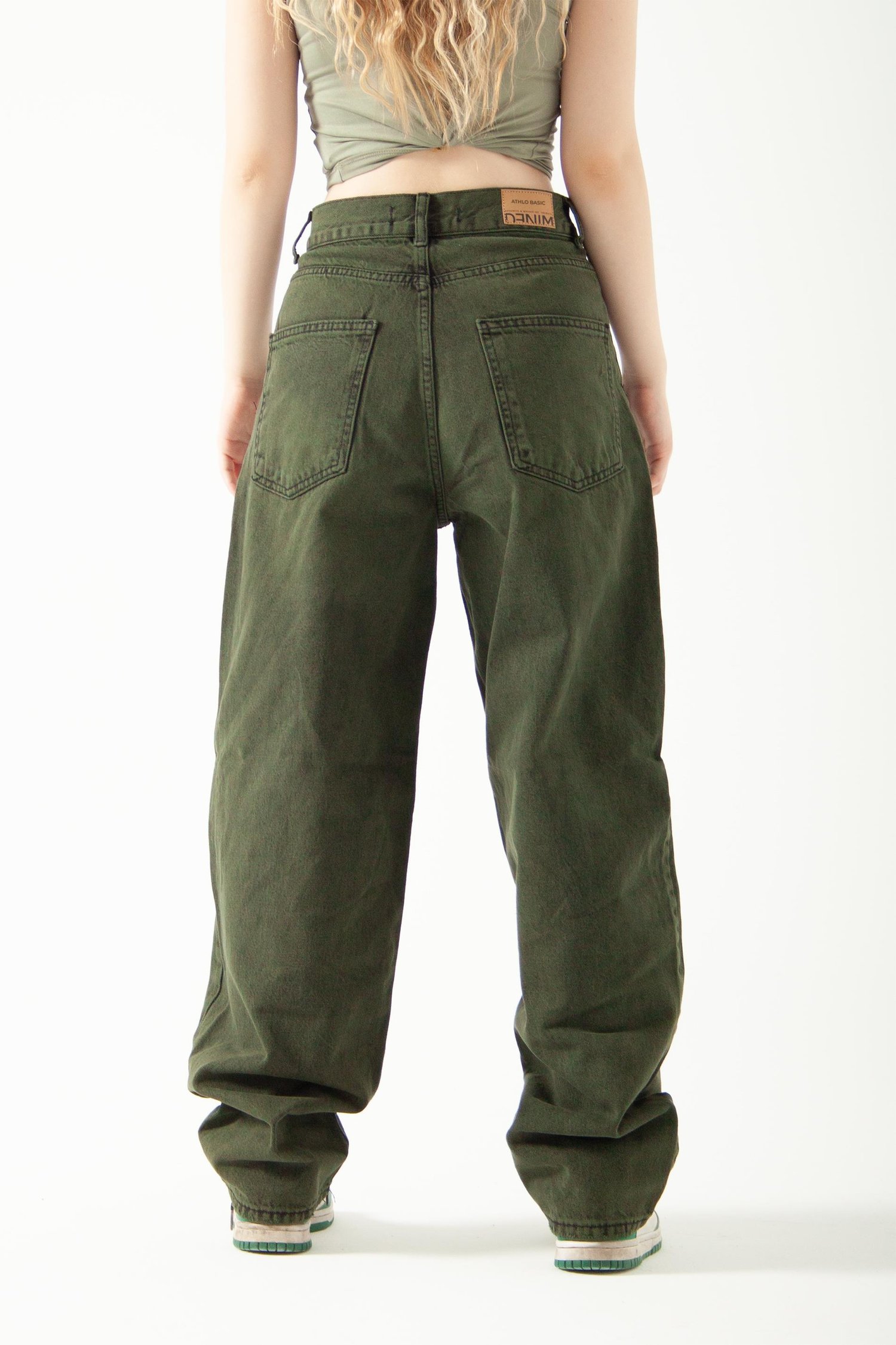 Yeşil Skater Jean