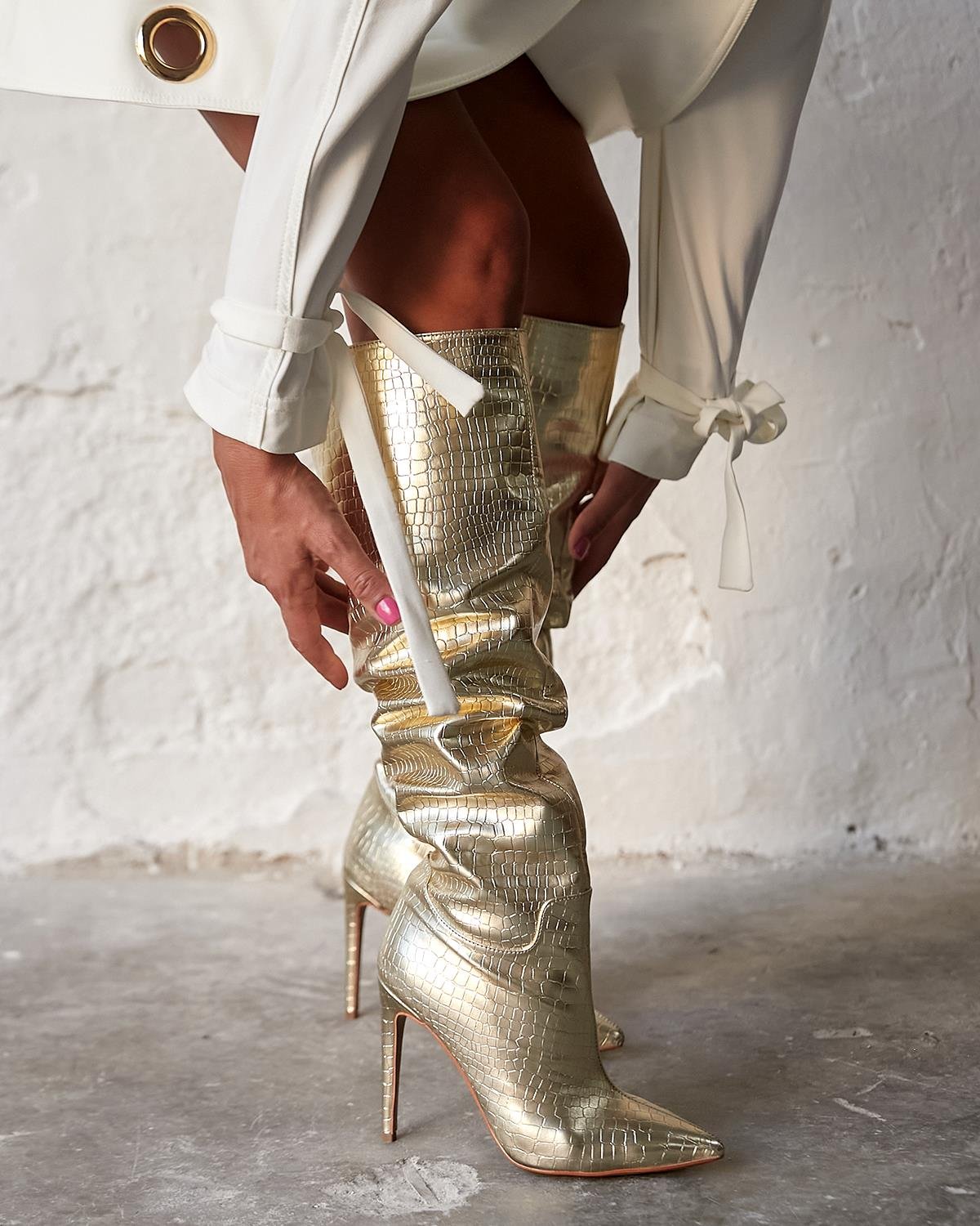CORCY GOLD KROKO ÇİZME