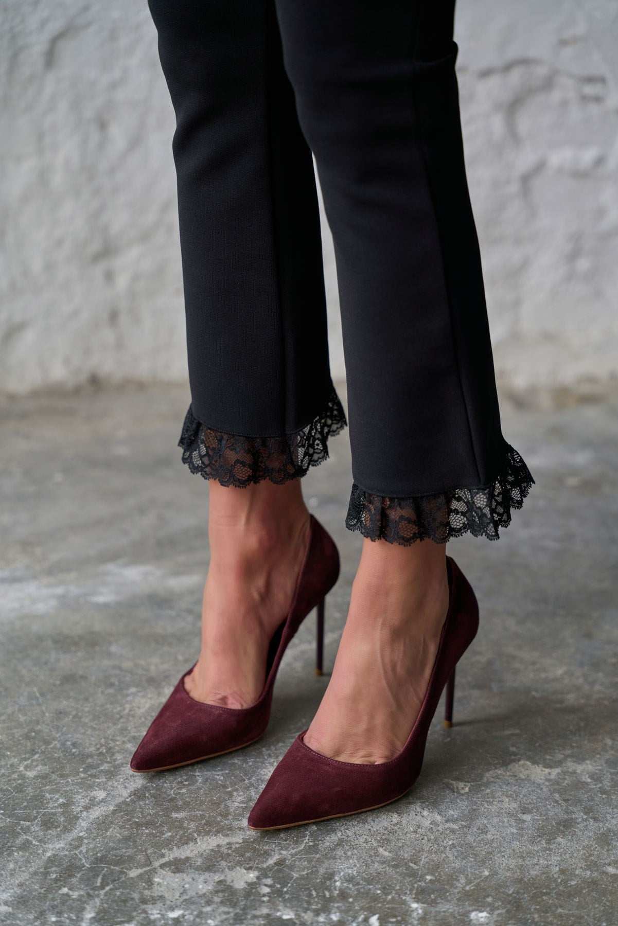 MİTTA 10 CM BORDO SÜET STİLETTO