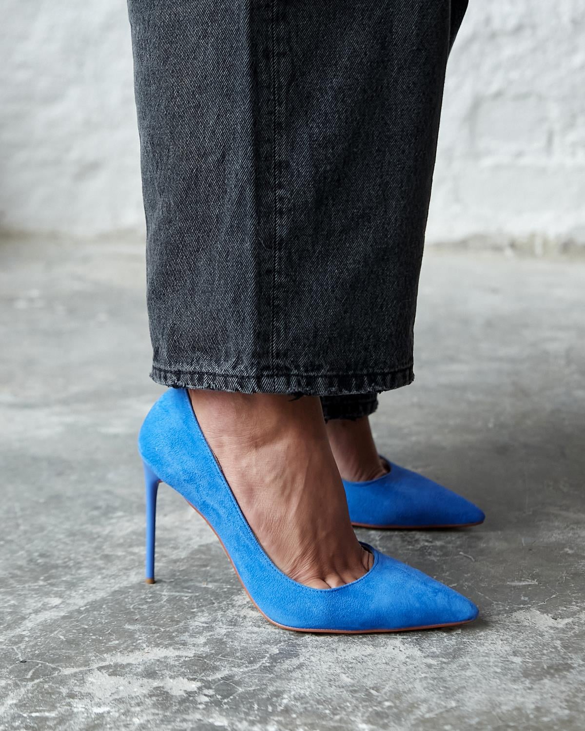 MİTTA 10 CM SAKS SÜET STİLETTO