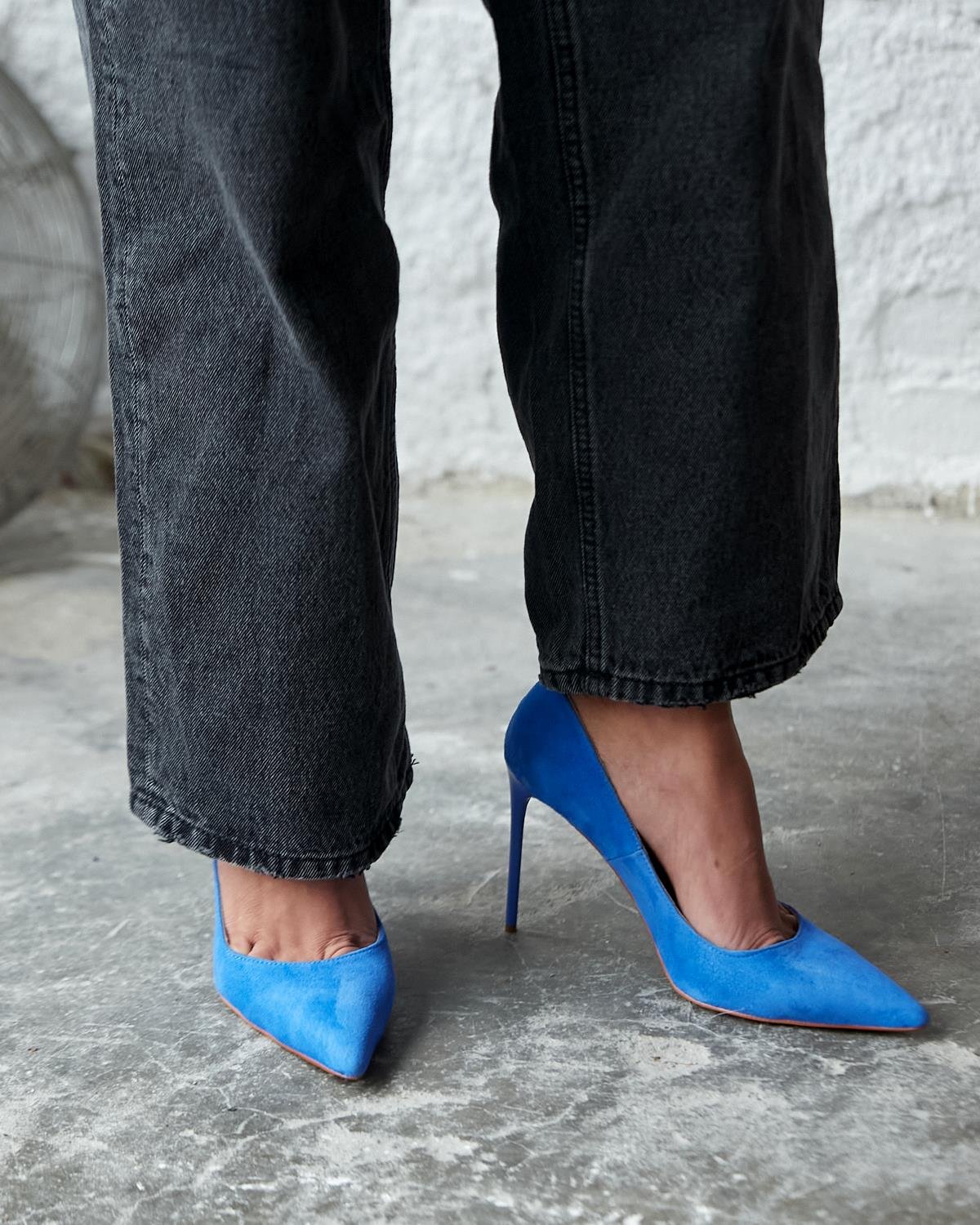MİTTA 10 CM SAKS SÜET STİLETTO