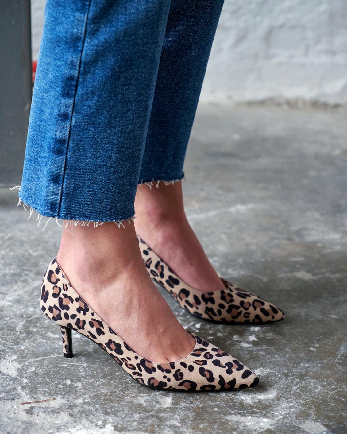 MİTTA 5 CM LEOPAR SÜET STİLETTO