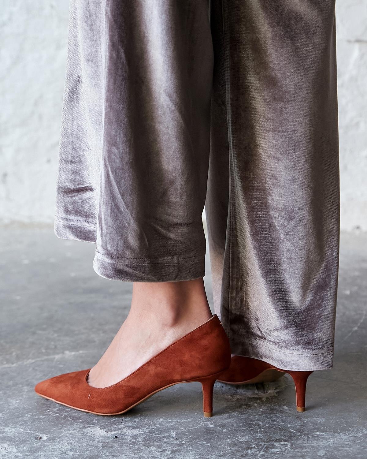 MİTTA 5 CM TABA SÜET STİLETTO
