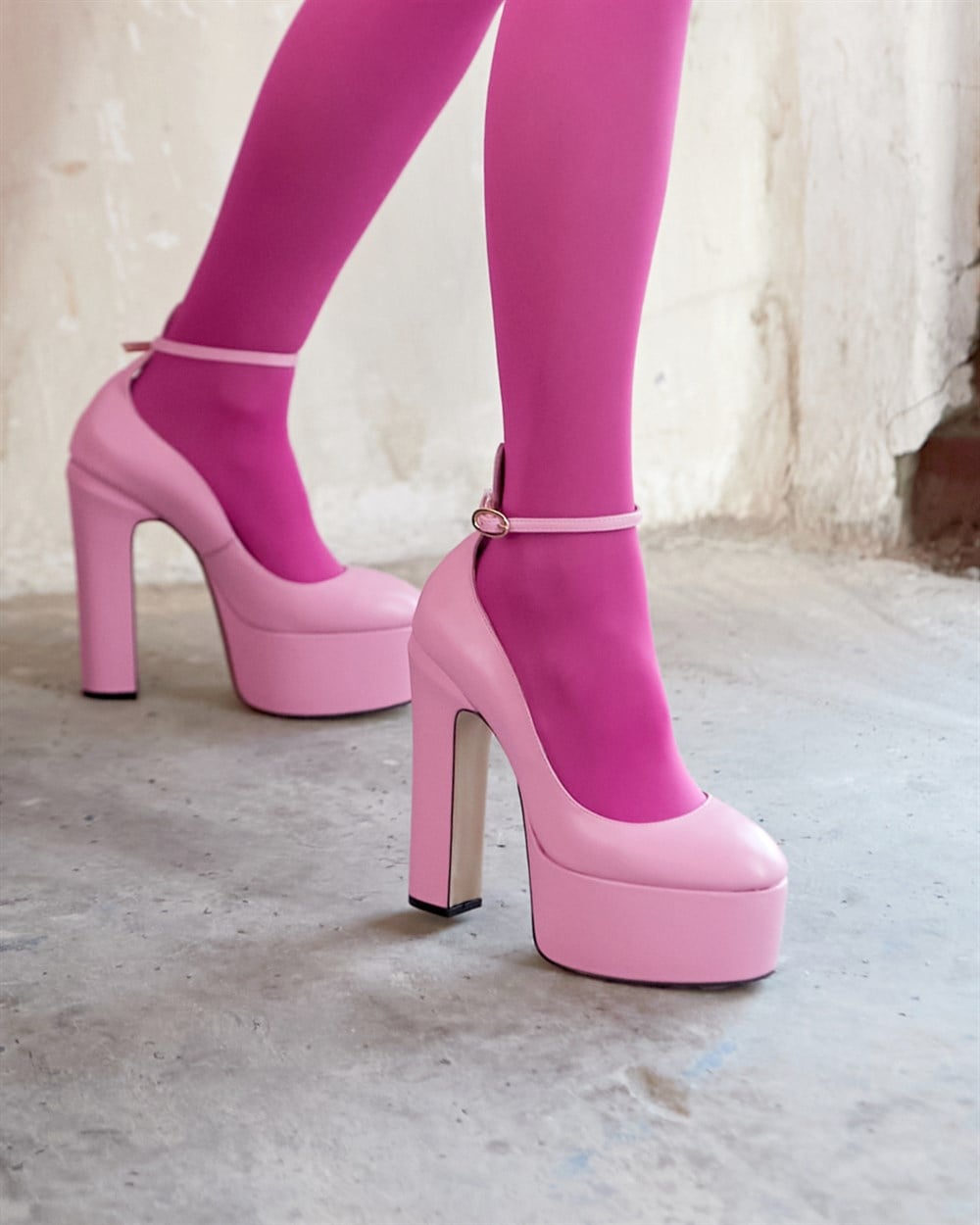 SHAW PEMBE DERİ PLATFORM