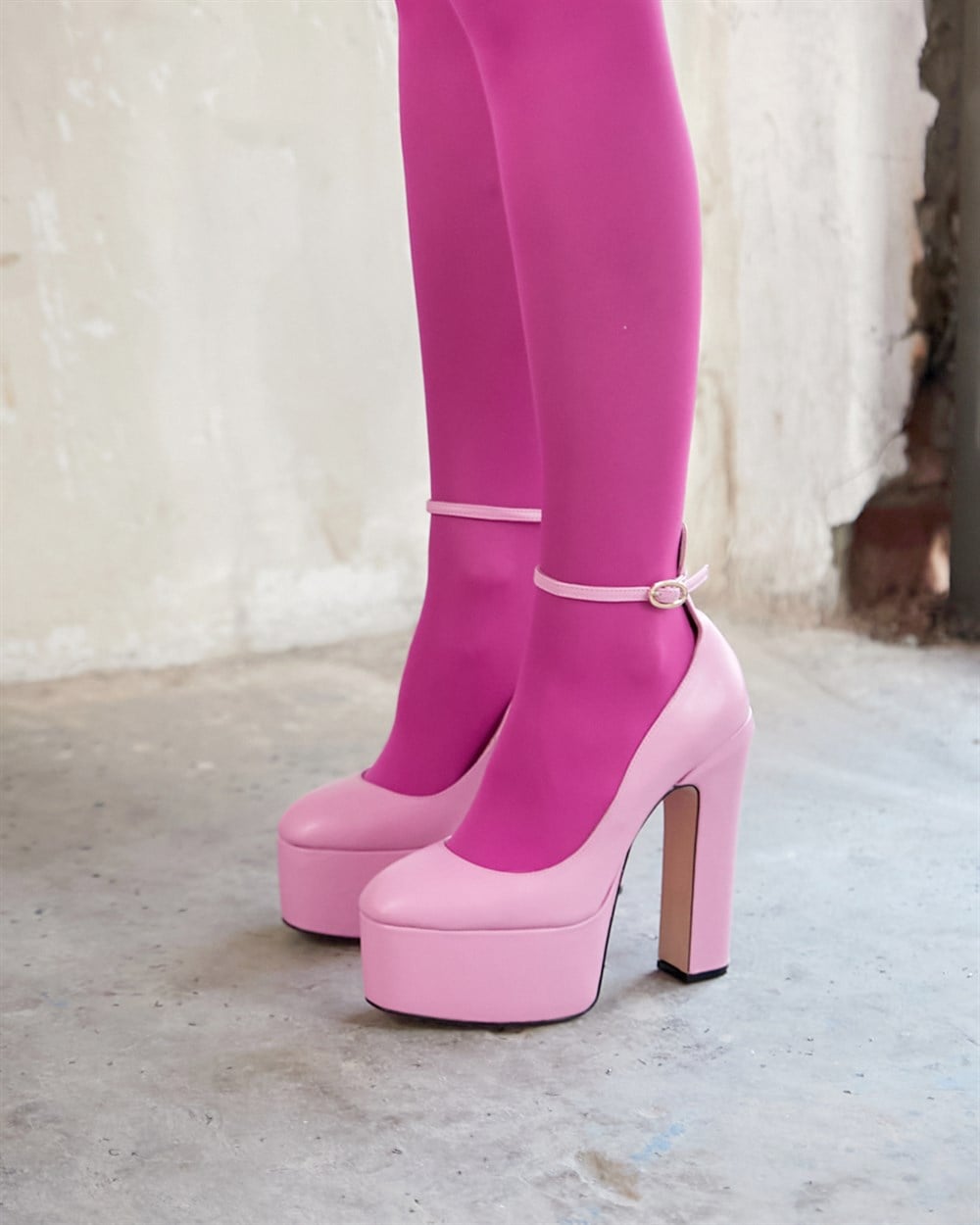SHAW PEMBE DERİ PLATFORM