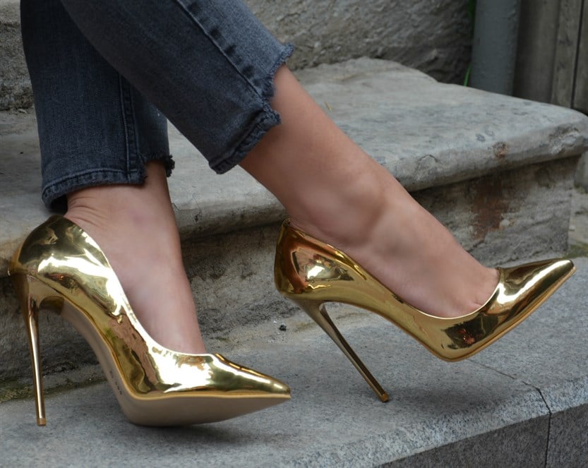 SHİNE GOLD STİLETTO