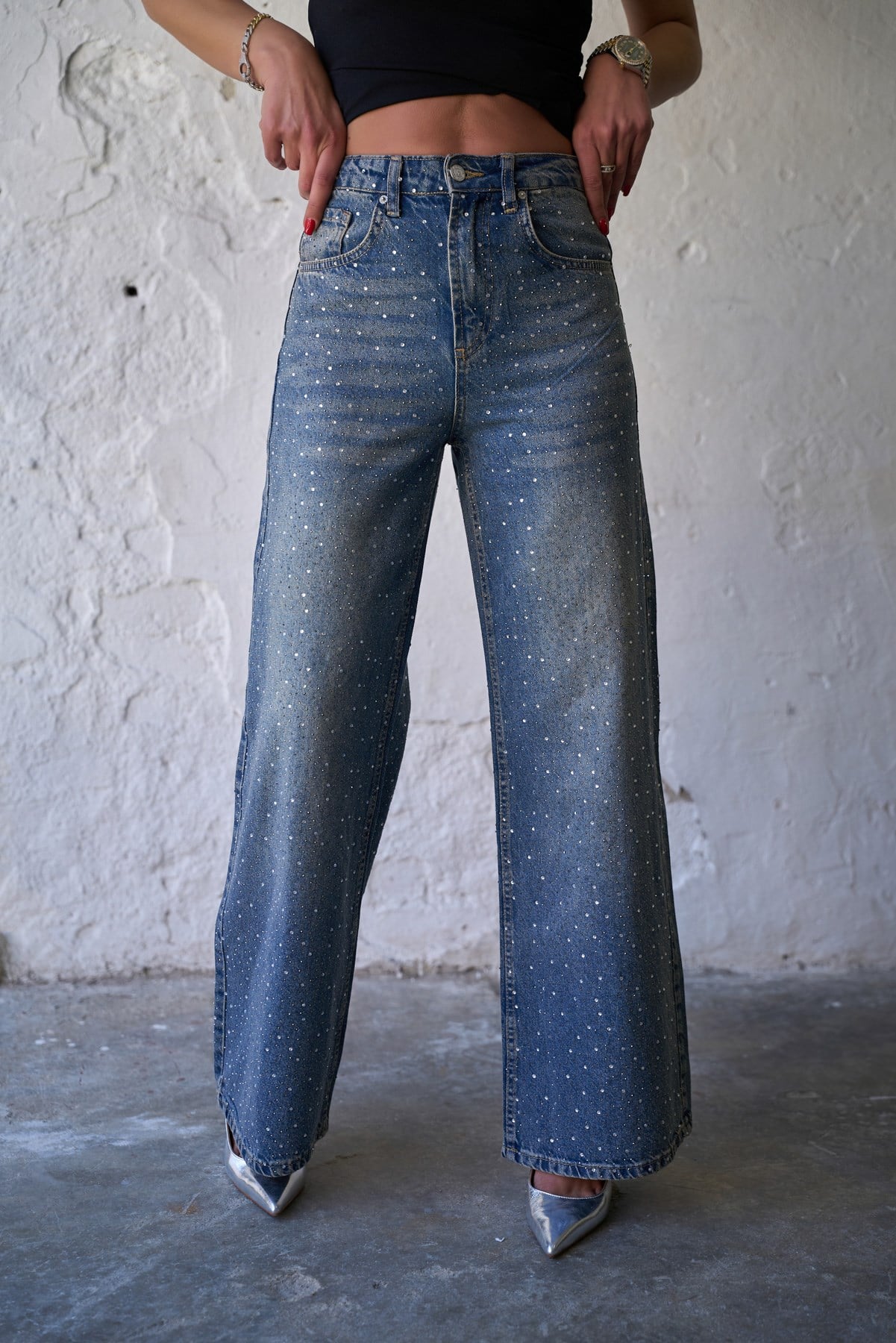 SHİNİNG WİDELEG FIT JEANS