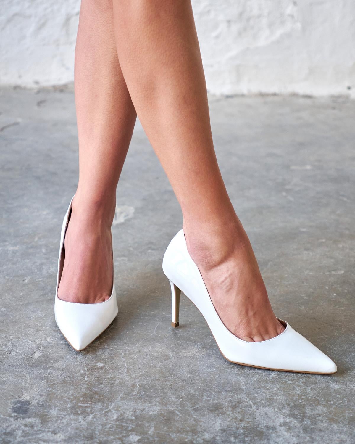 SİSTA 8 CM BEYAZ RUGAN STİLETTO
