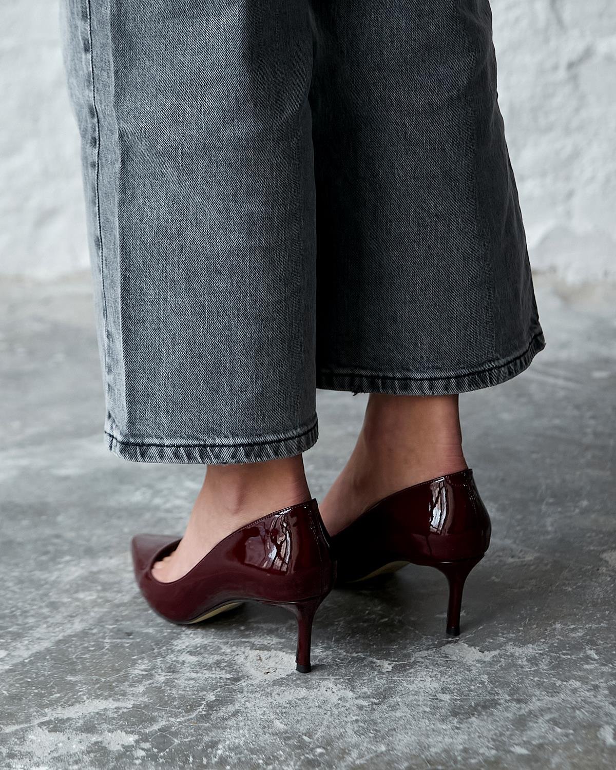 SİTY 5 CM BORDO RUGA STİLETTO