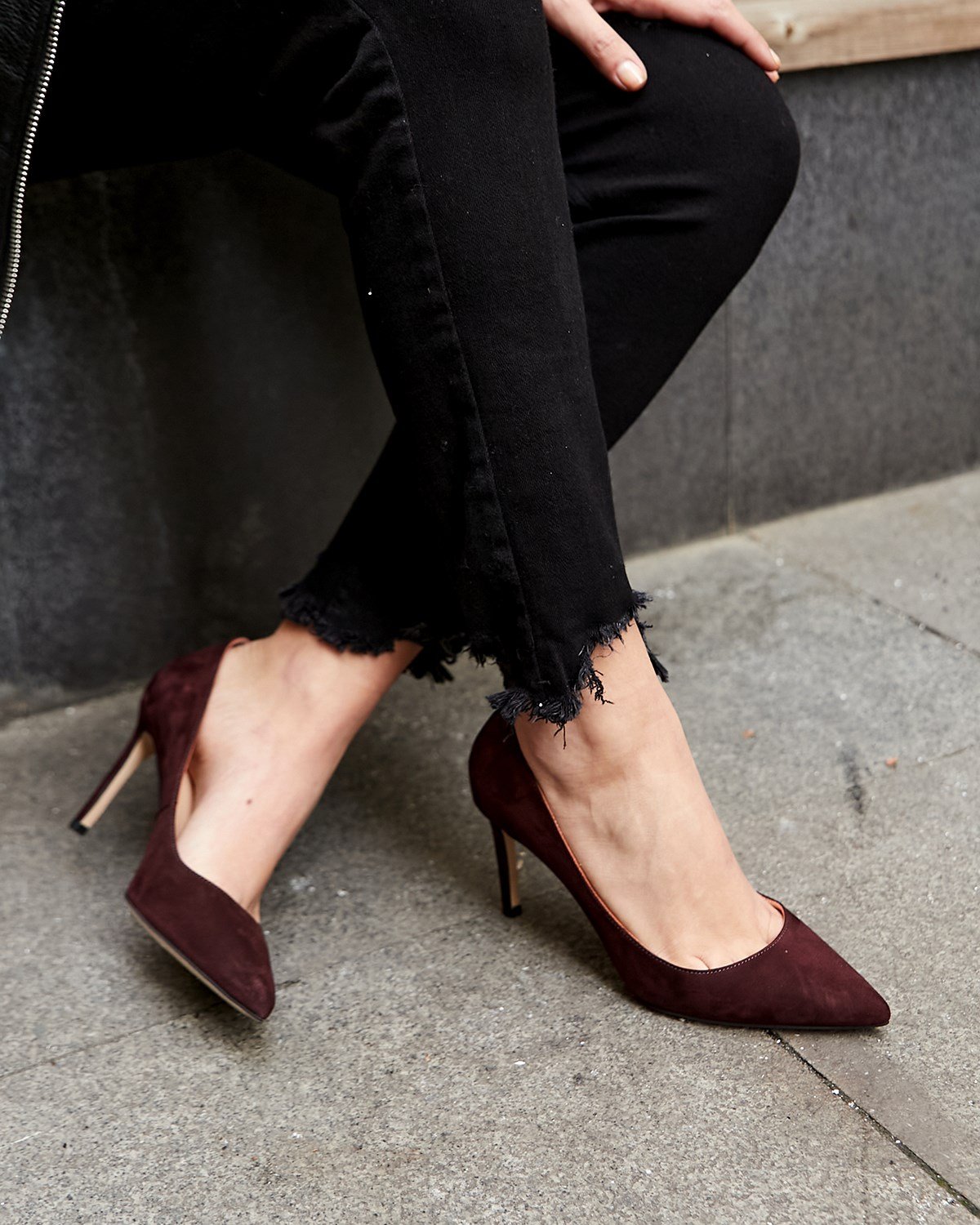 SİTY 8 CM BORDO SÜET 