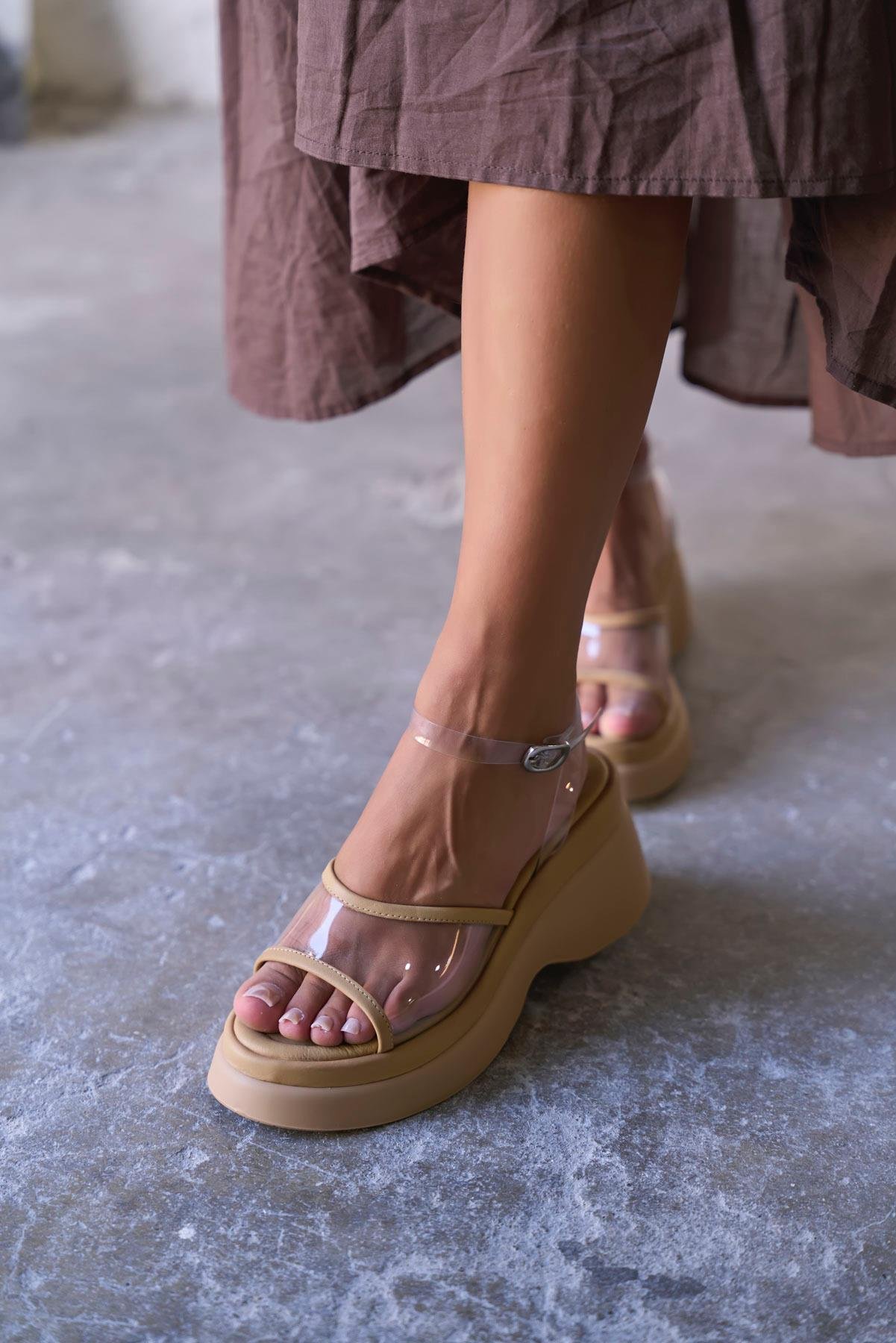 TENYO NUDE ŞEFFAF SANDALET