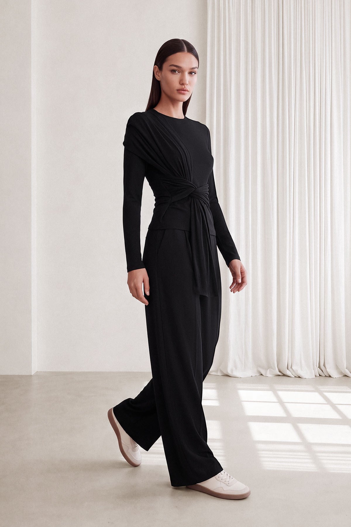 CAPRİ WRAP BLUZ Siyah