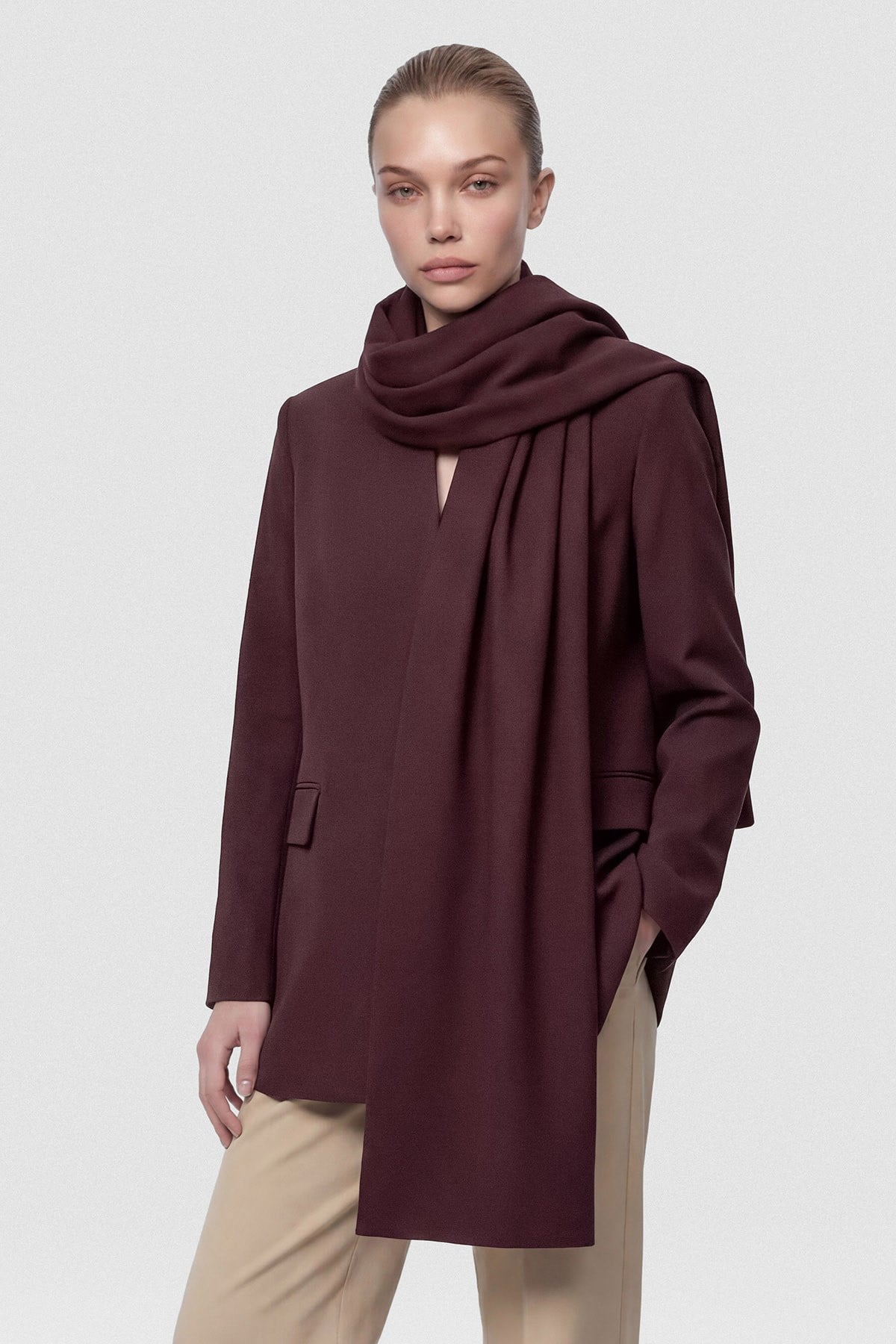 Luxe Ceket Bordo
