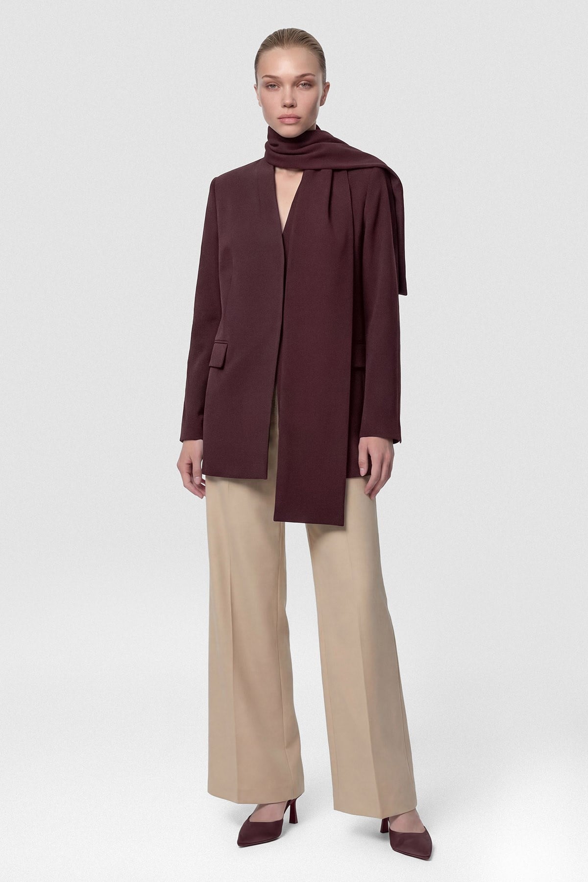 Luxe Ceket Bordo