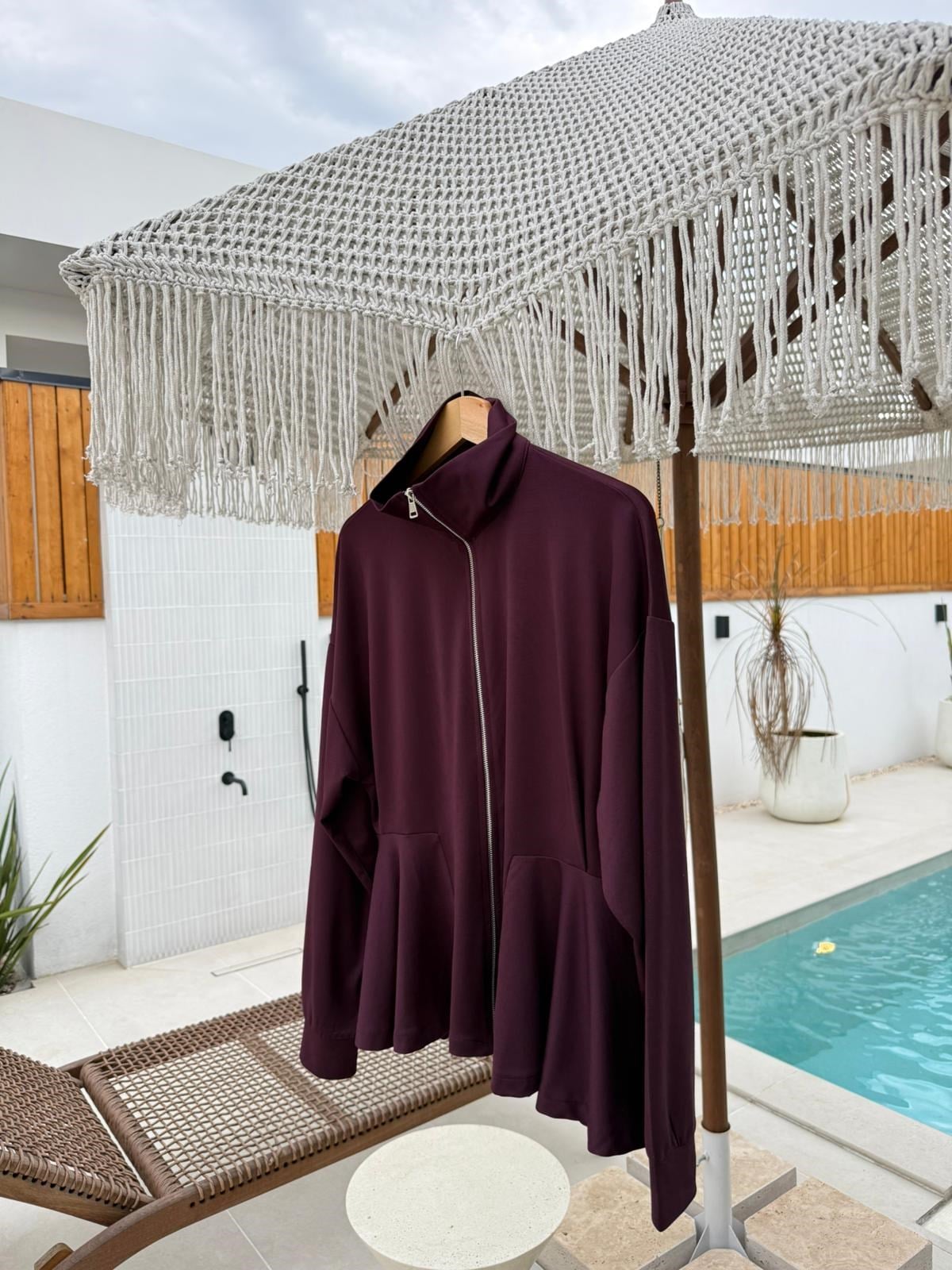 Moonlight Üst (Kısa boy) Bordo