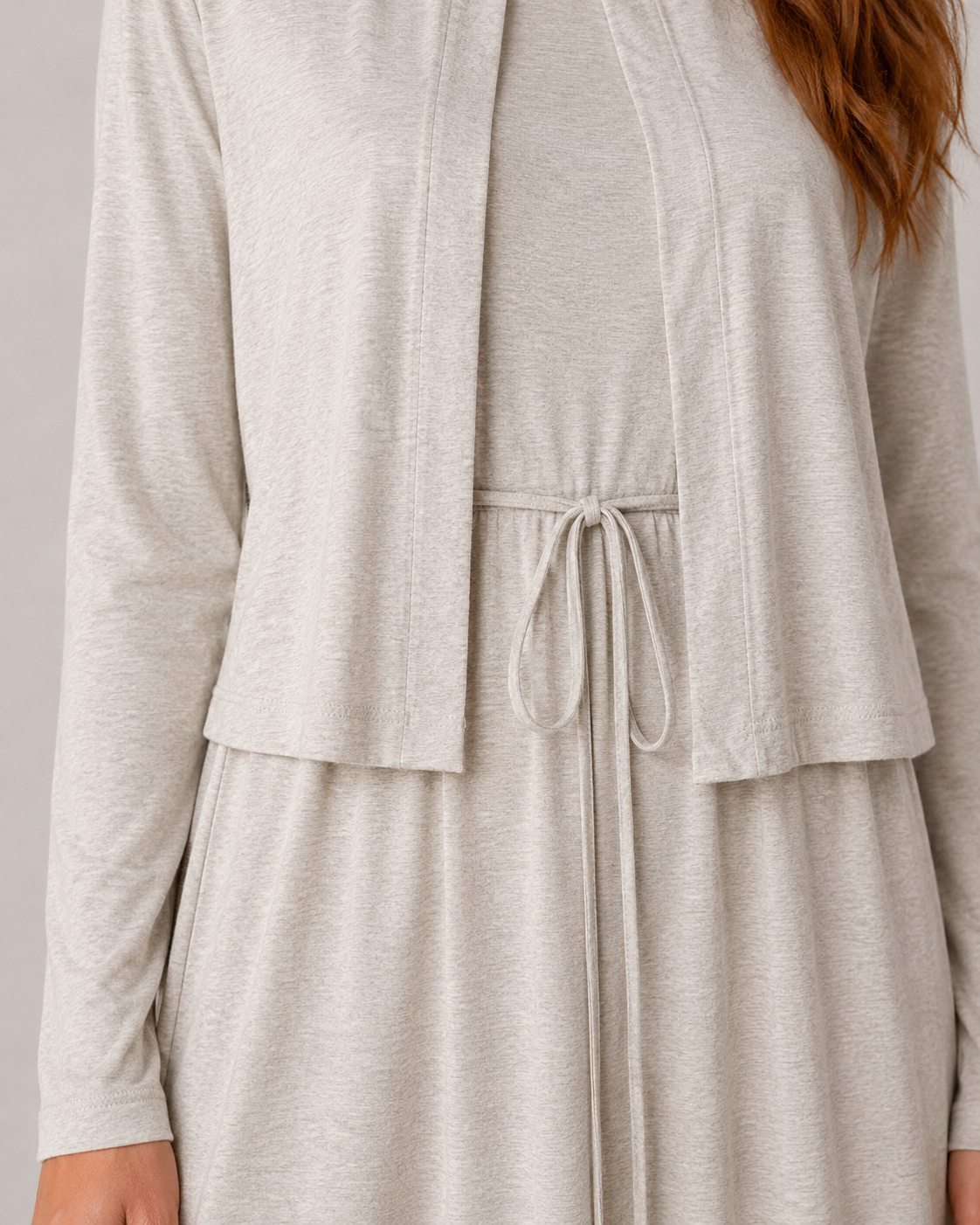 Natural Dokulu Kimono Bej melanj