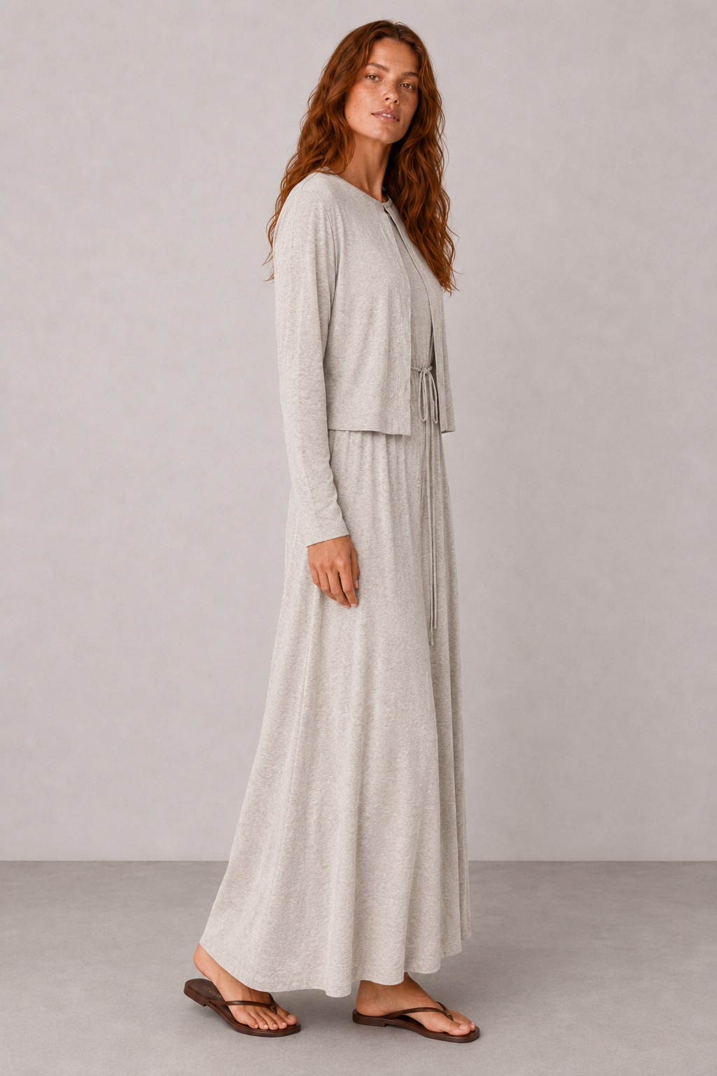 Natural Dokulu Kimono Bej melanj