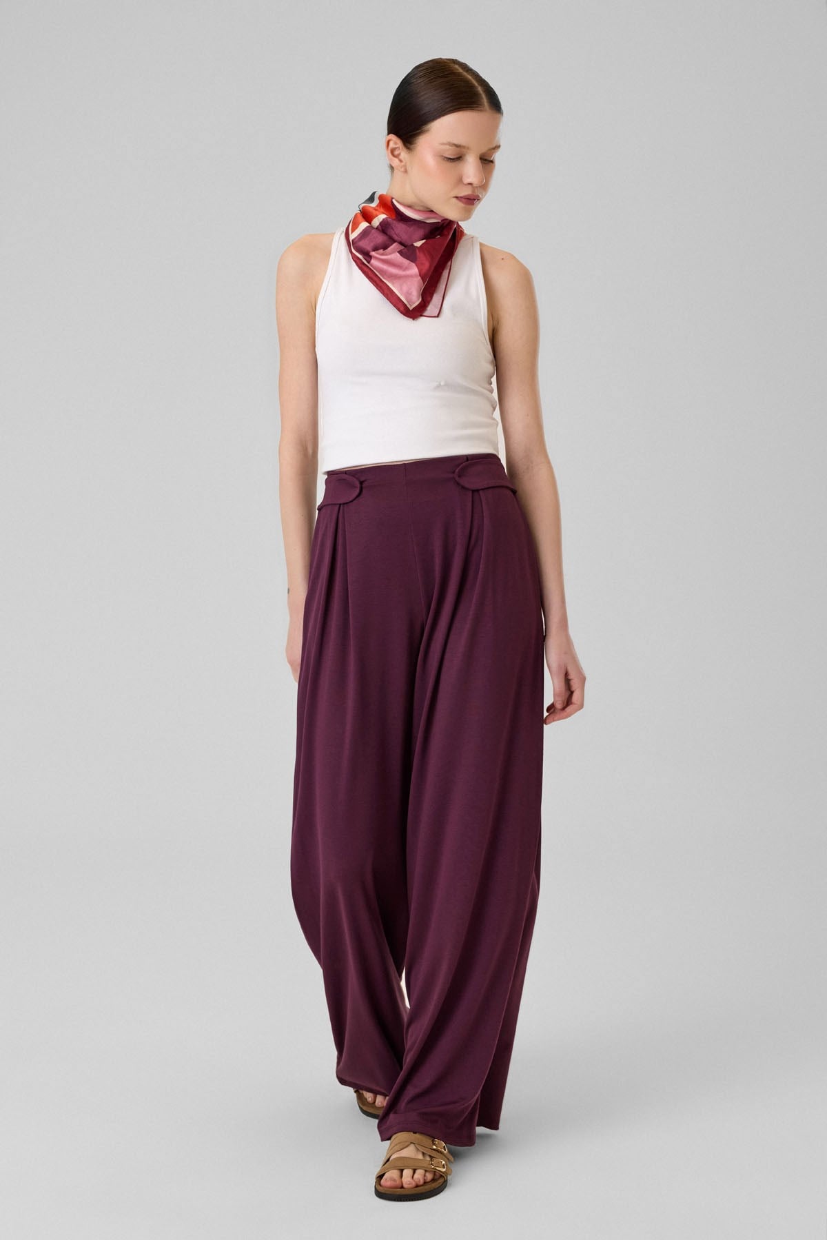 Rina Pantolon Bordo