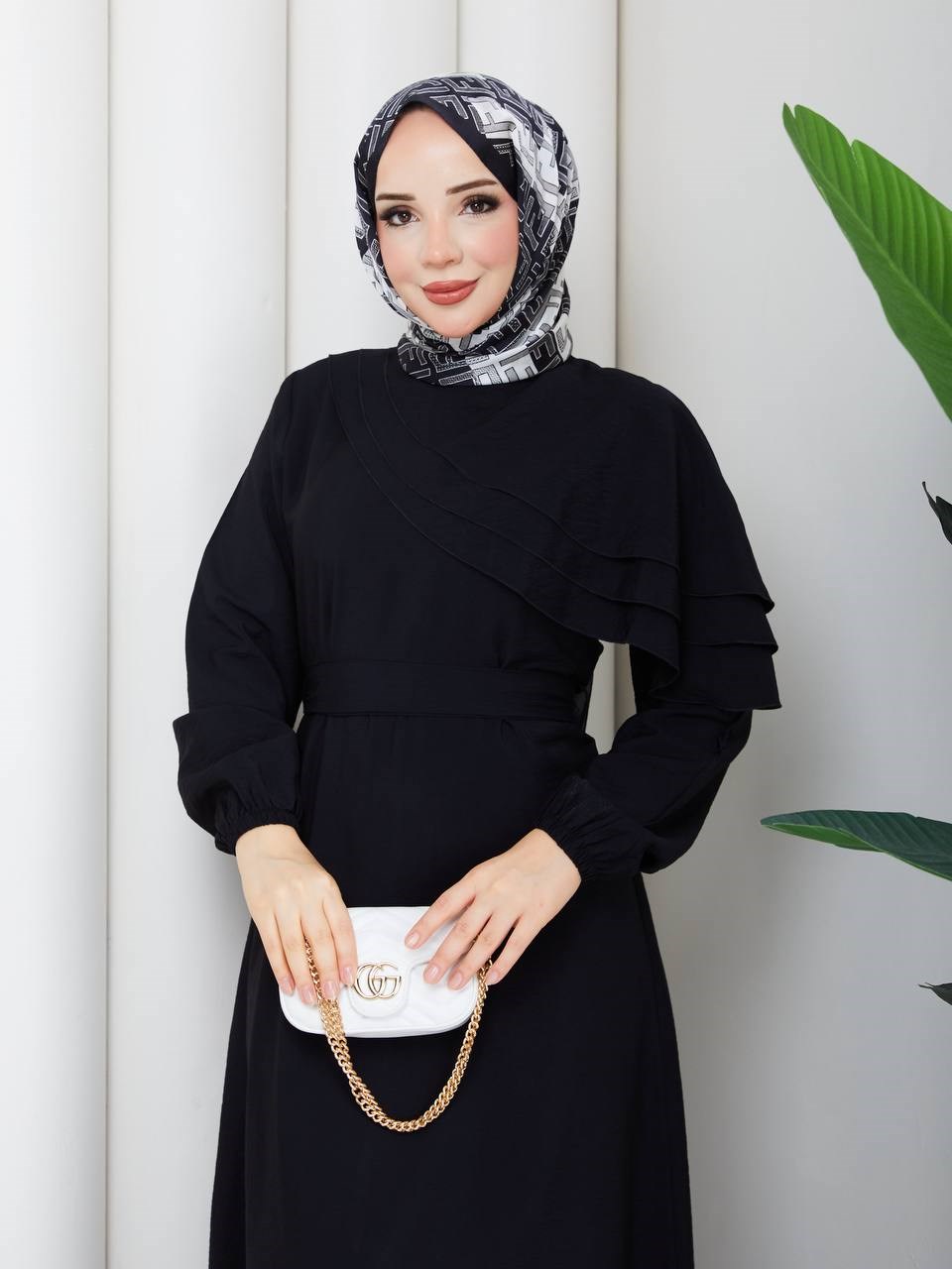 DEMET ELBİSE SİYAH