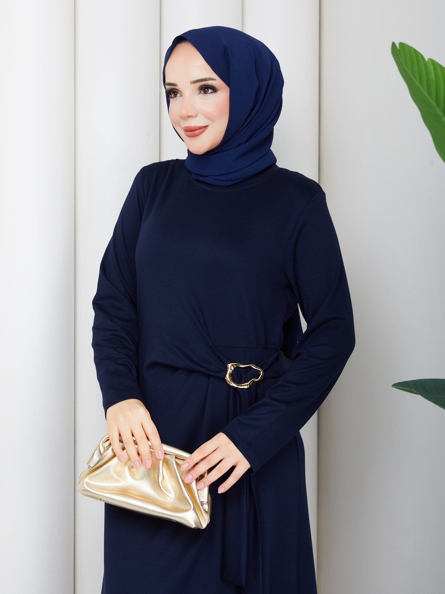 MİNA ELBİSE LACİVERT