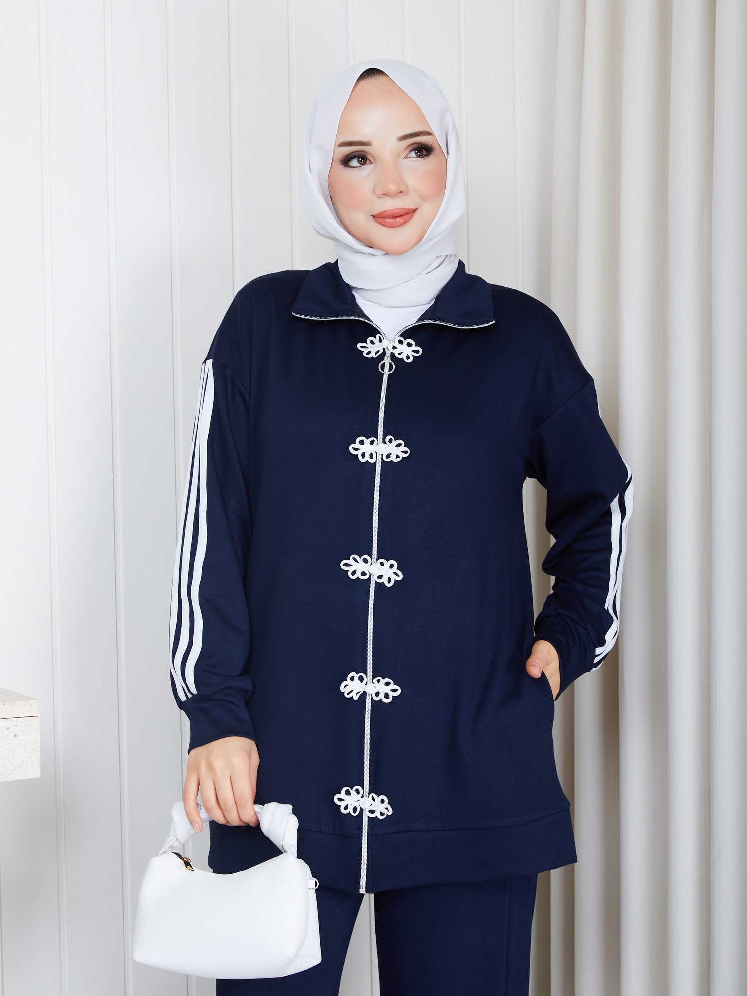 MODAL SİBEL İKİLİ TAKIM LACİVERT 