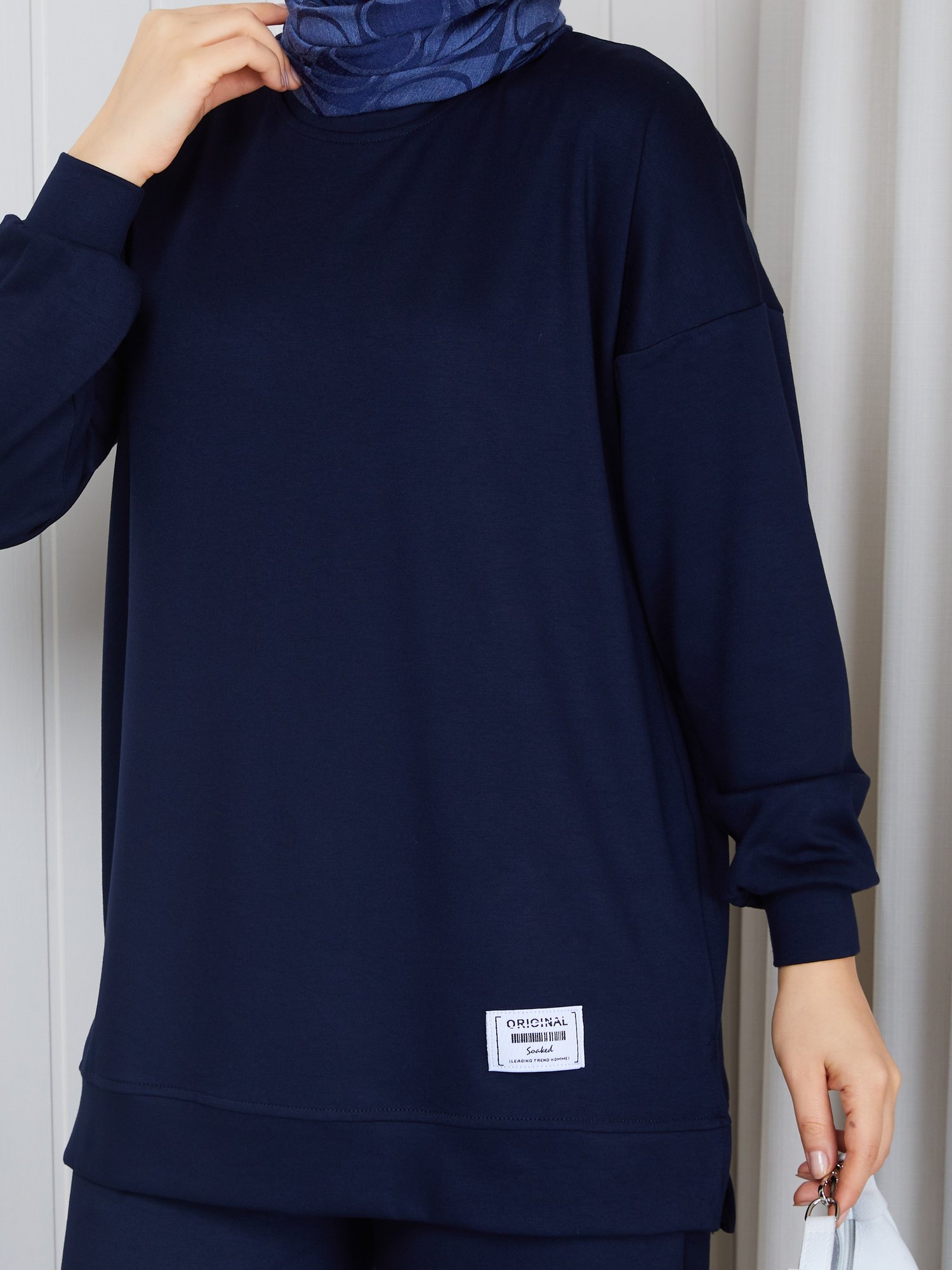 MODAL SWEATSHİRT İKİLİ TAKIM LACİVERT