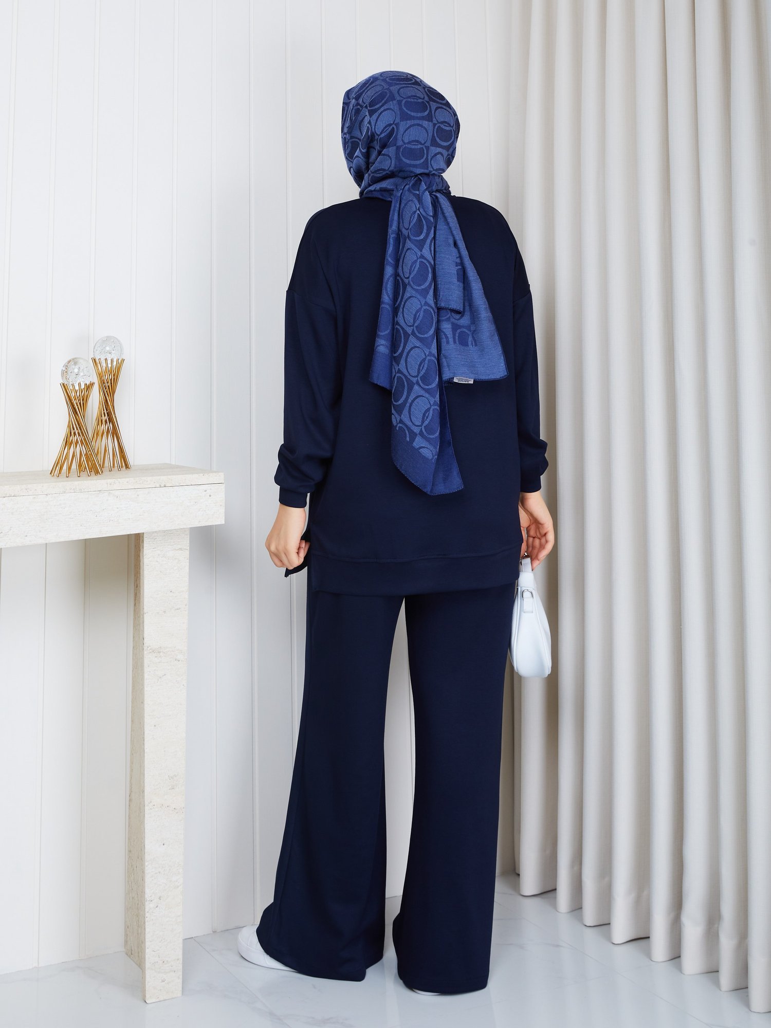MODAL SWEATSHİRT İKİLİ TAKIM LACİVERT