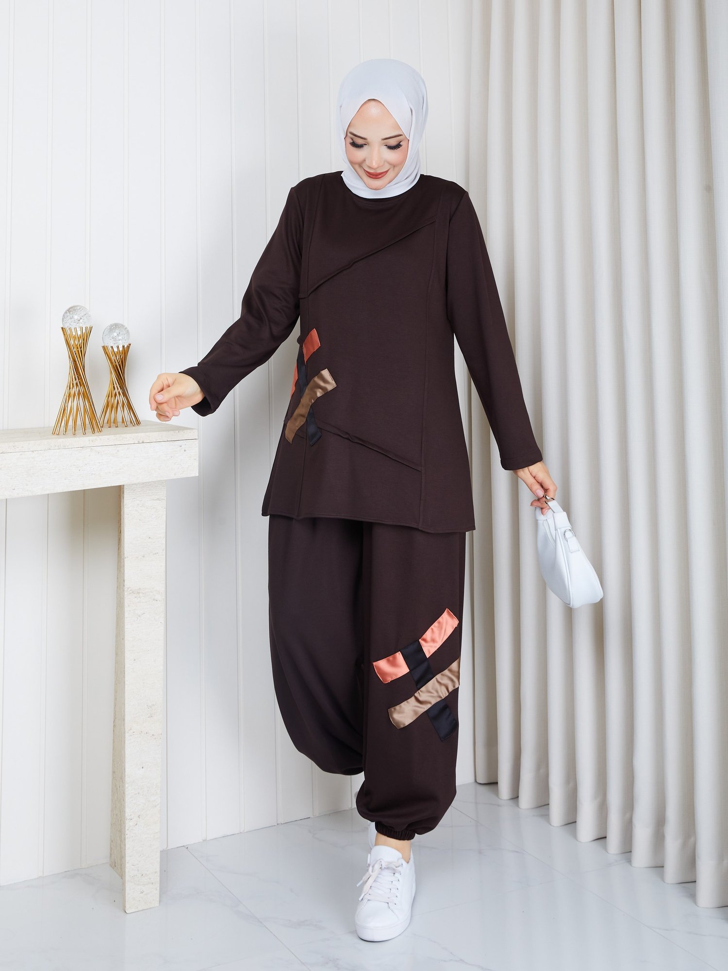 MODAL YASMİN İKİLİ TAKIM KAHVE