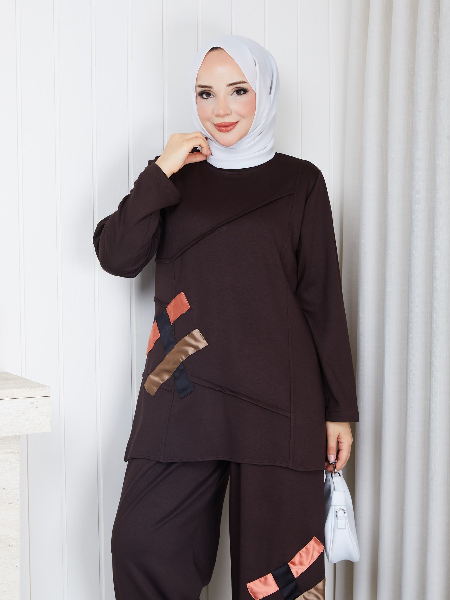 MODAL YASMİN İKİLİ TAKIM KAHVE