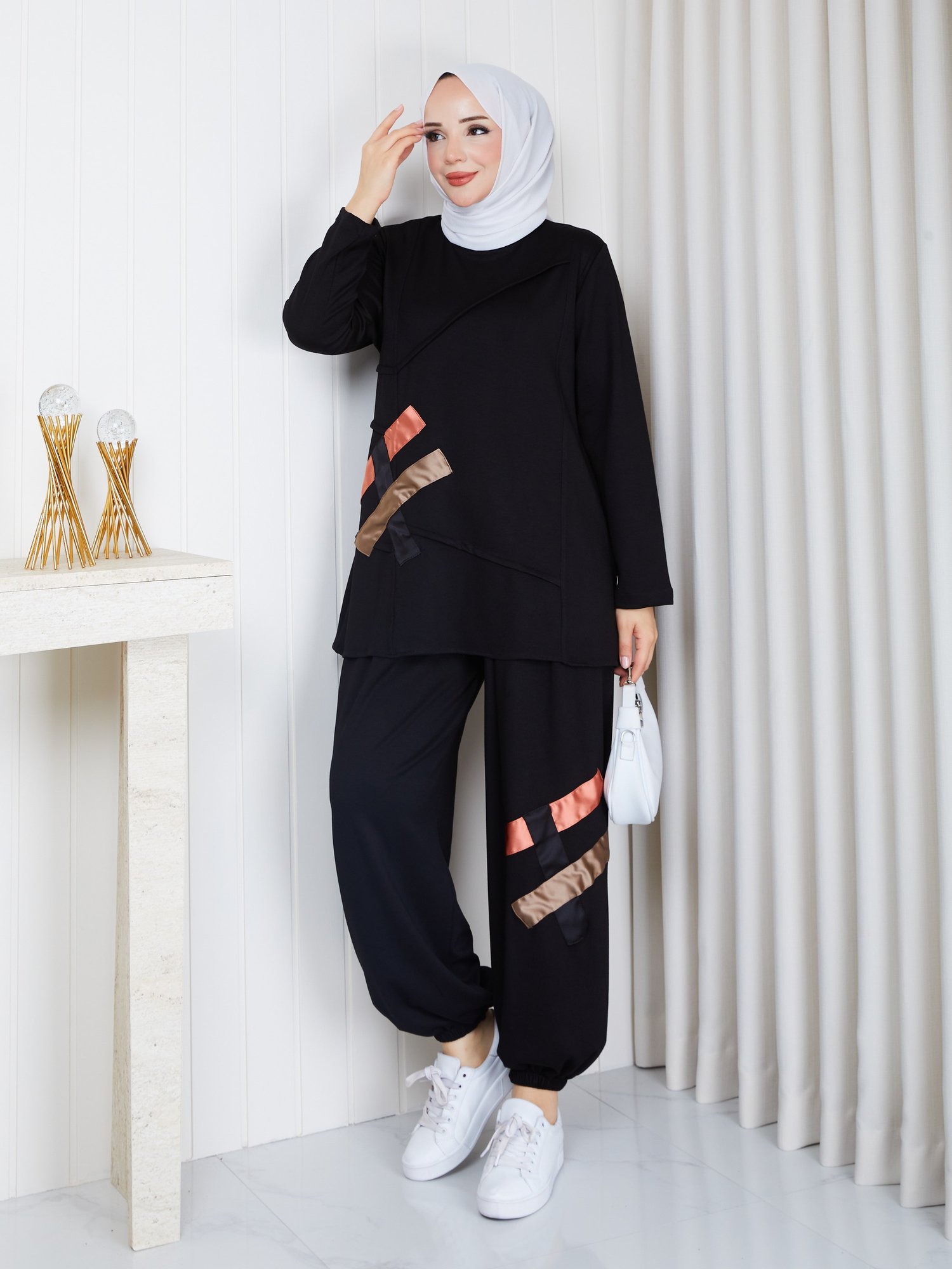 MODAL YASMİN İKİLİ TAKIM SİYAH