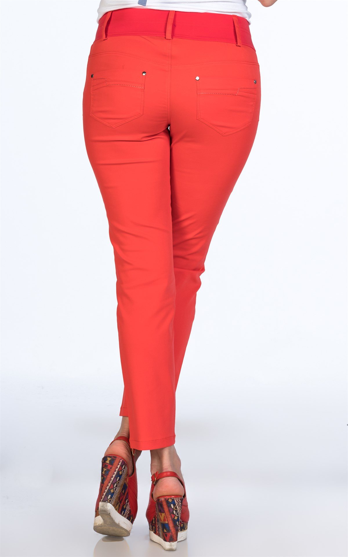 5728 Gabardin Pantolon Kırmızı