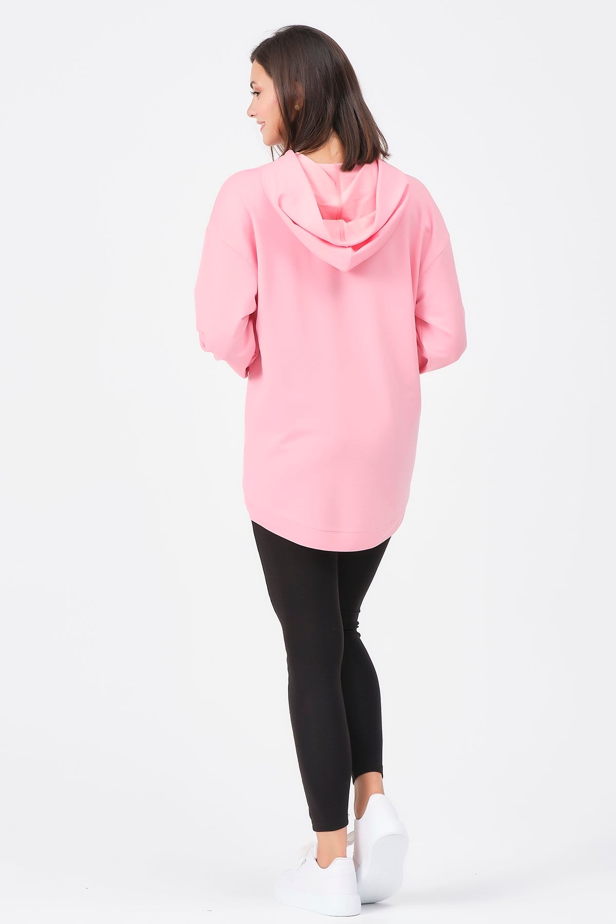 Busa Hamile Emzirme Detaylı Sweatshirt Pembe