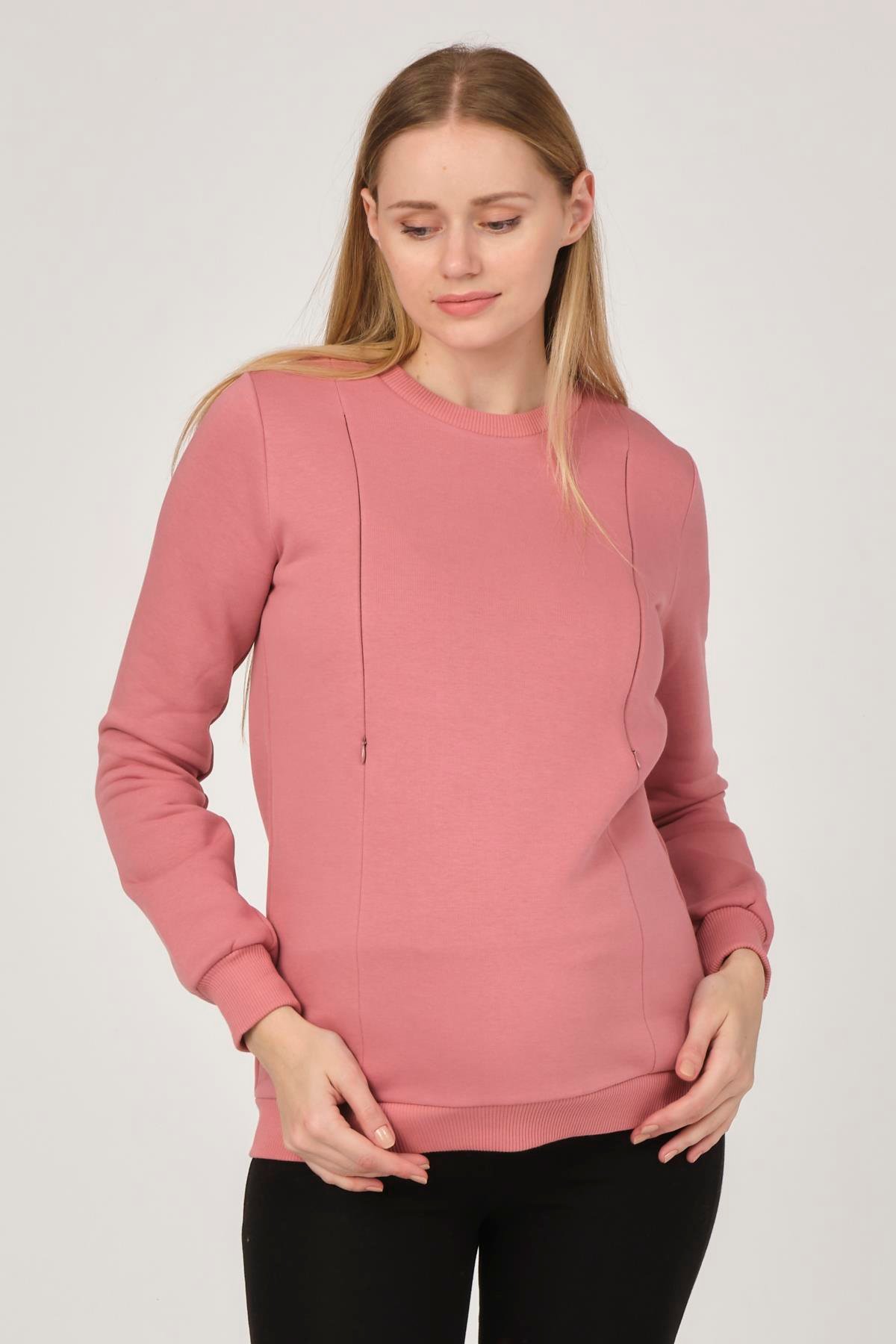 Busa Hamile Sweatshirt Gül Kurusu