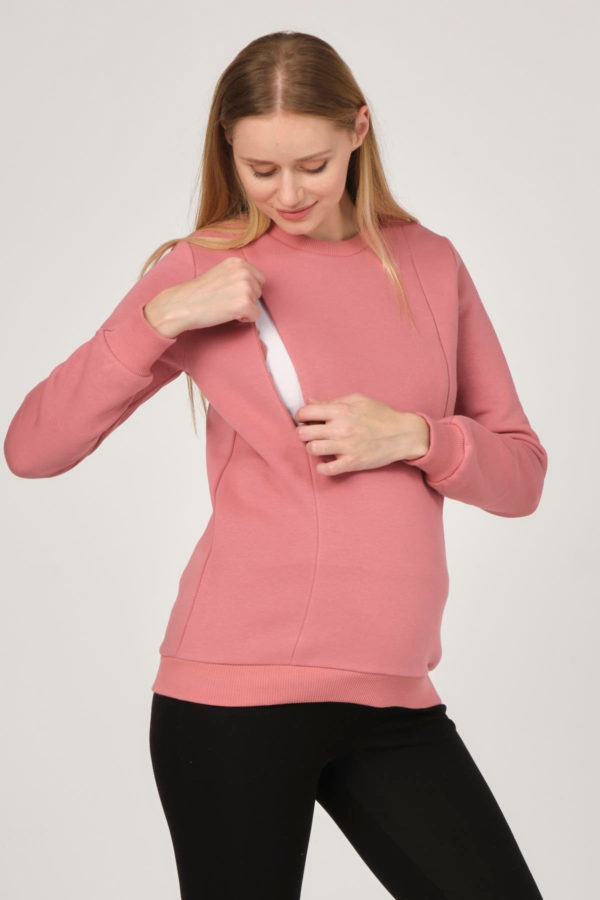 Busa Hamile Sweatshirt Gül Kurusu
