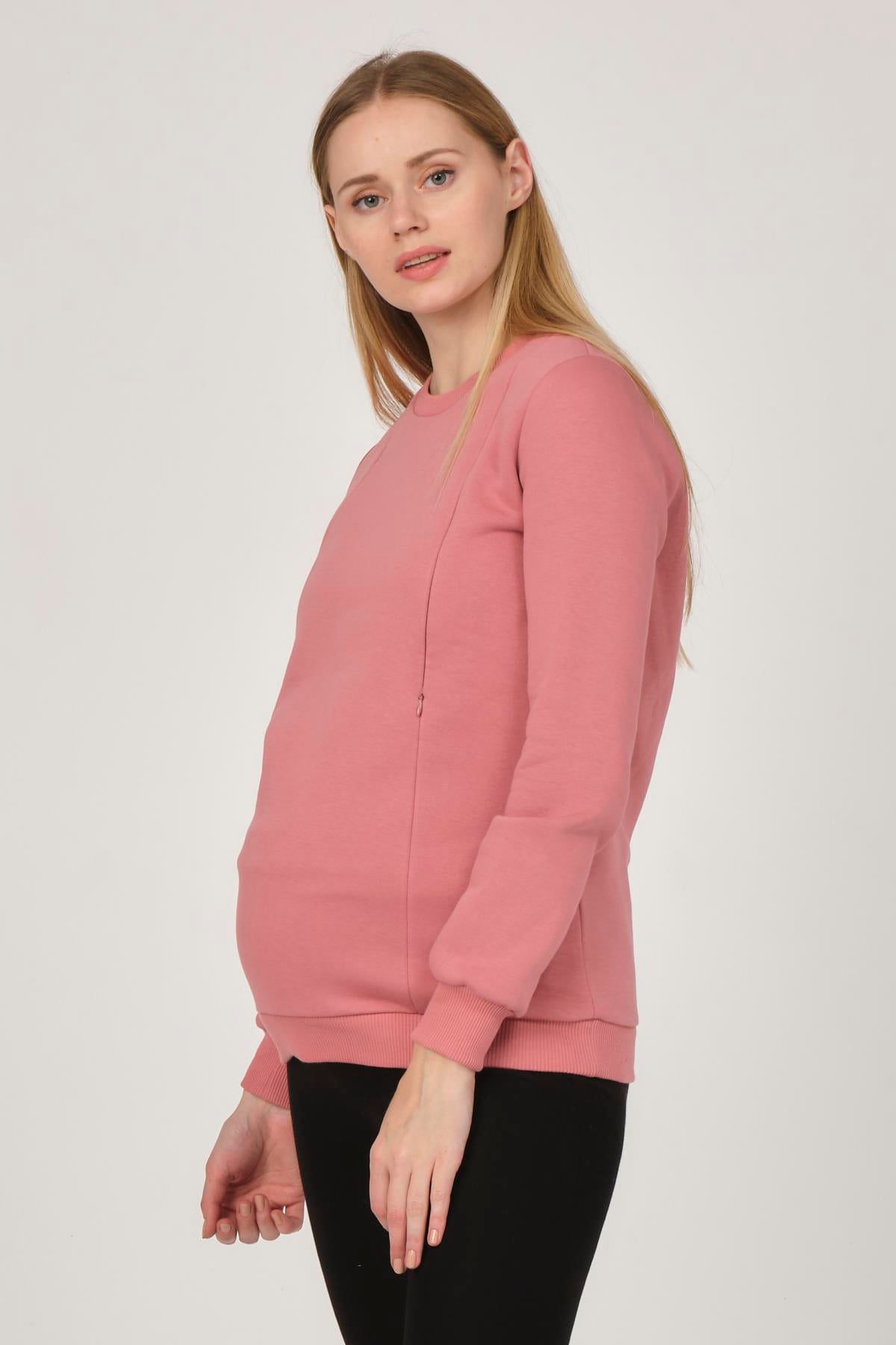 Busa Hamile Sweatshirt Gül Kurusu