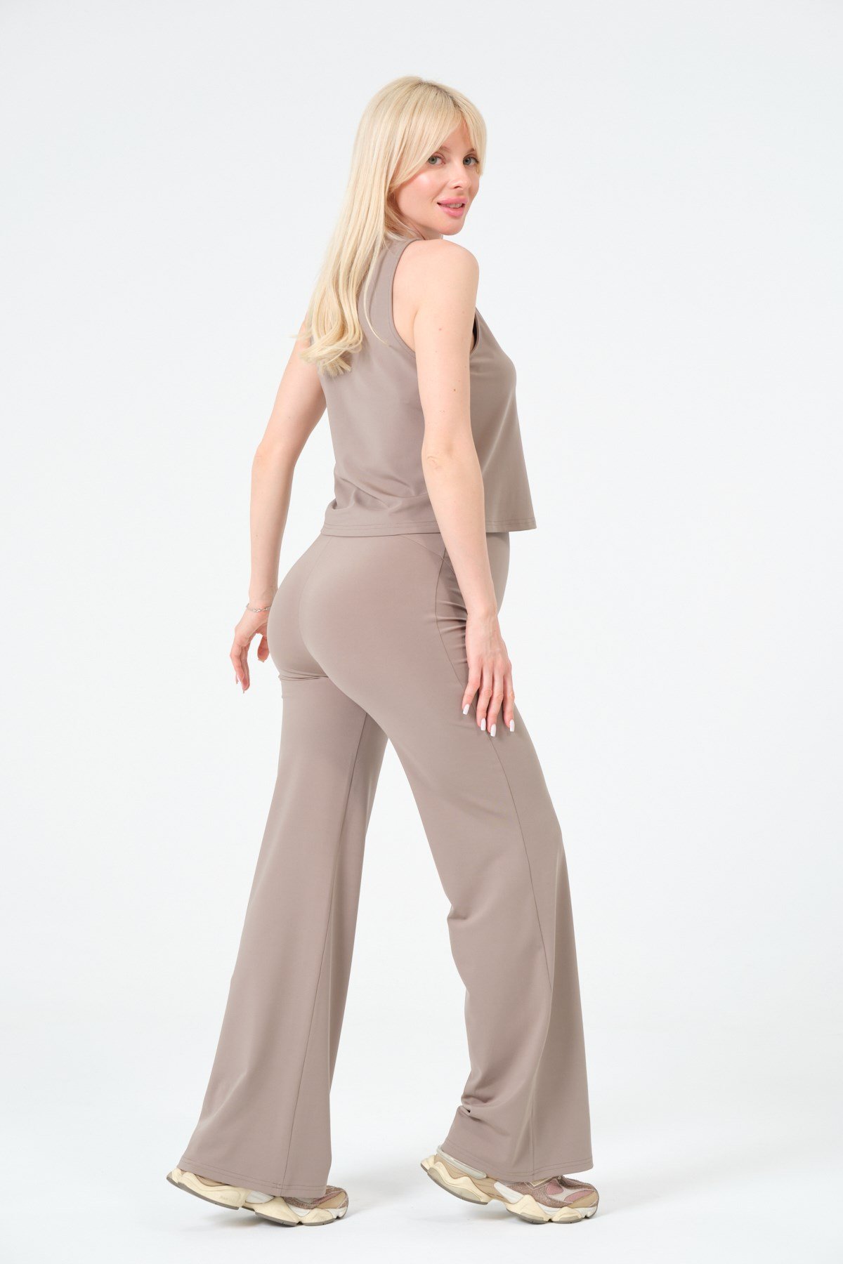 Busa Hamile Esnek Beli Ayarlanabilir Bol Paça Soft Touch Pantolon KÜL GRİSİ