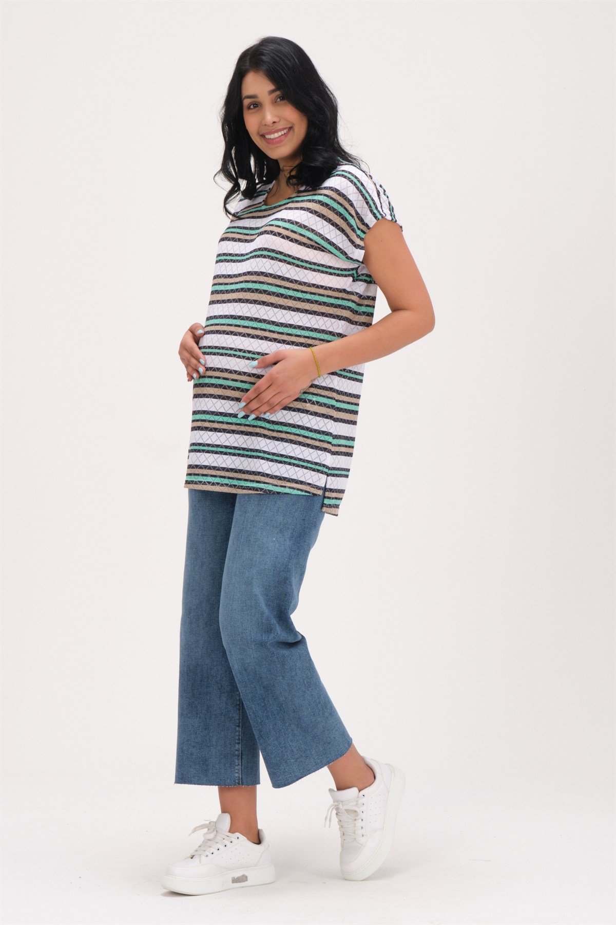 Busa Hamile Oversize T-Shirt Lacivert