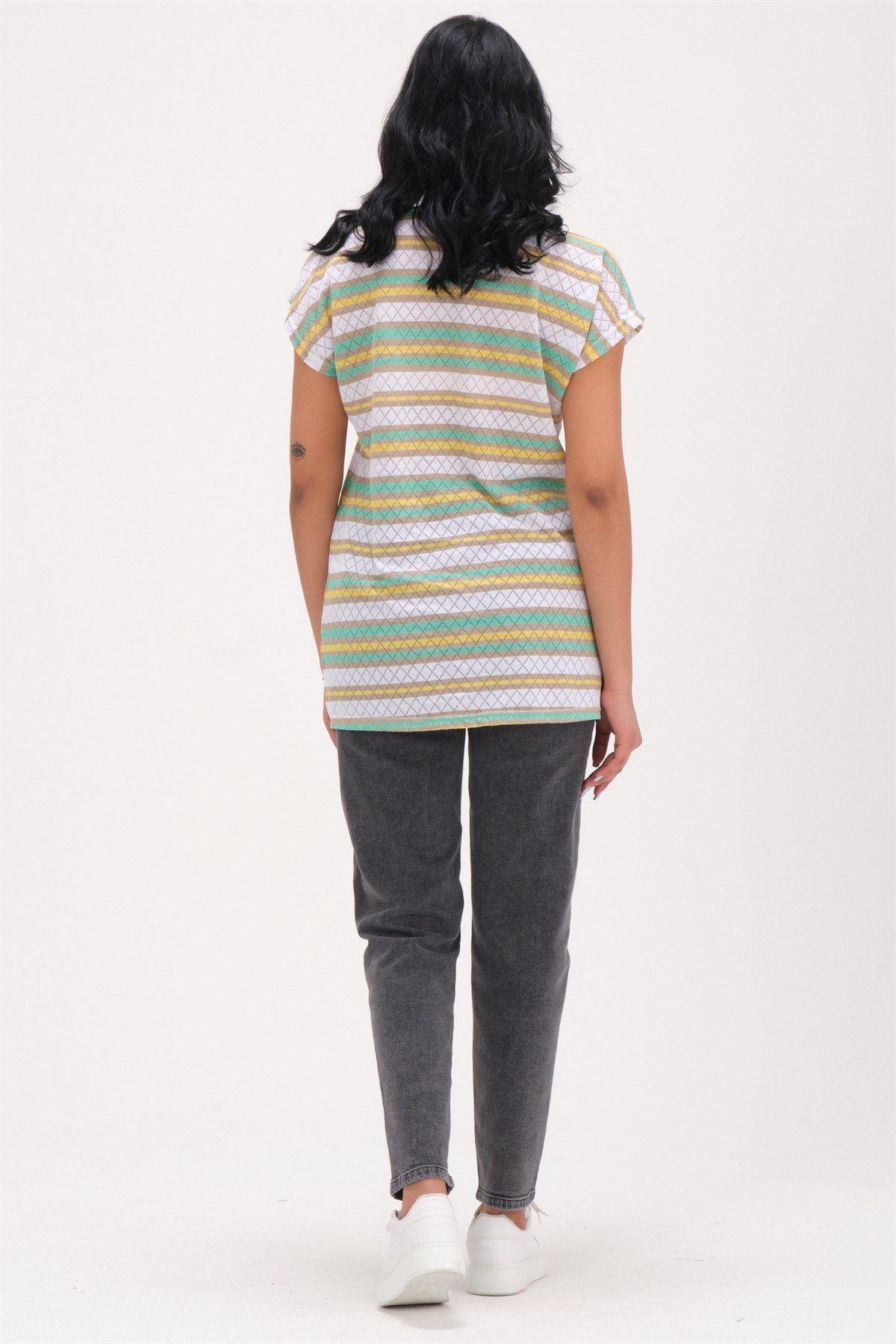 Busa Hamile Oversize T-Shirt Sarı