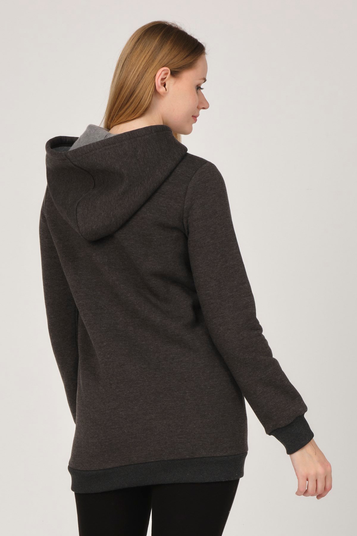 Busa Hamile Polarlı Sweatshirt Antrasit