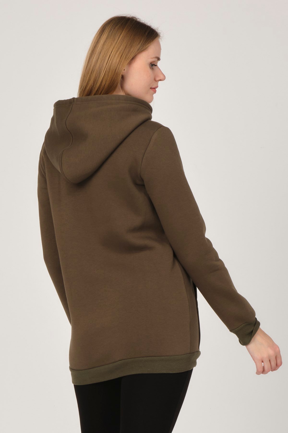Busa Hamile Polarlı Sweatshirt Haki