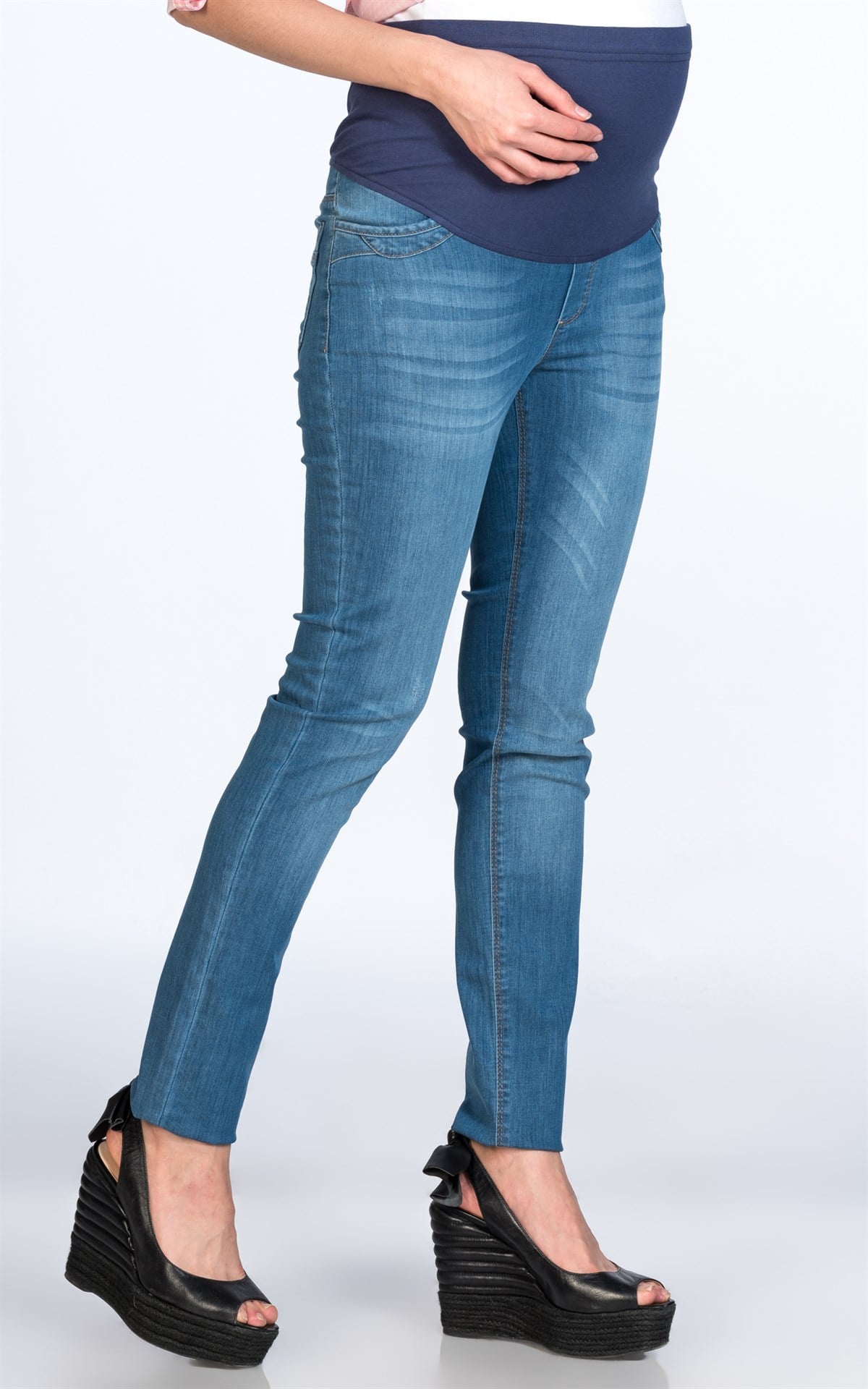 Hamile Kot Pantolon Battal Boy 7083/39B Mavi