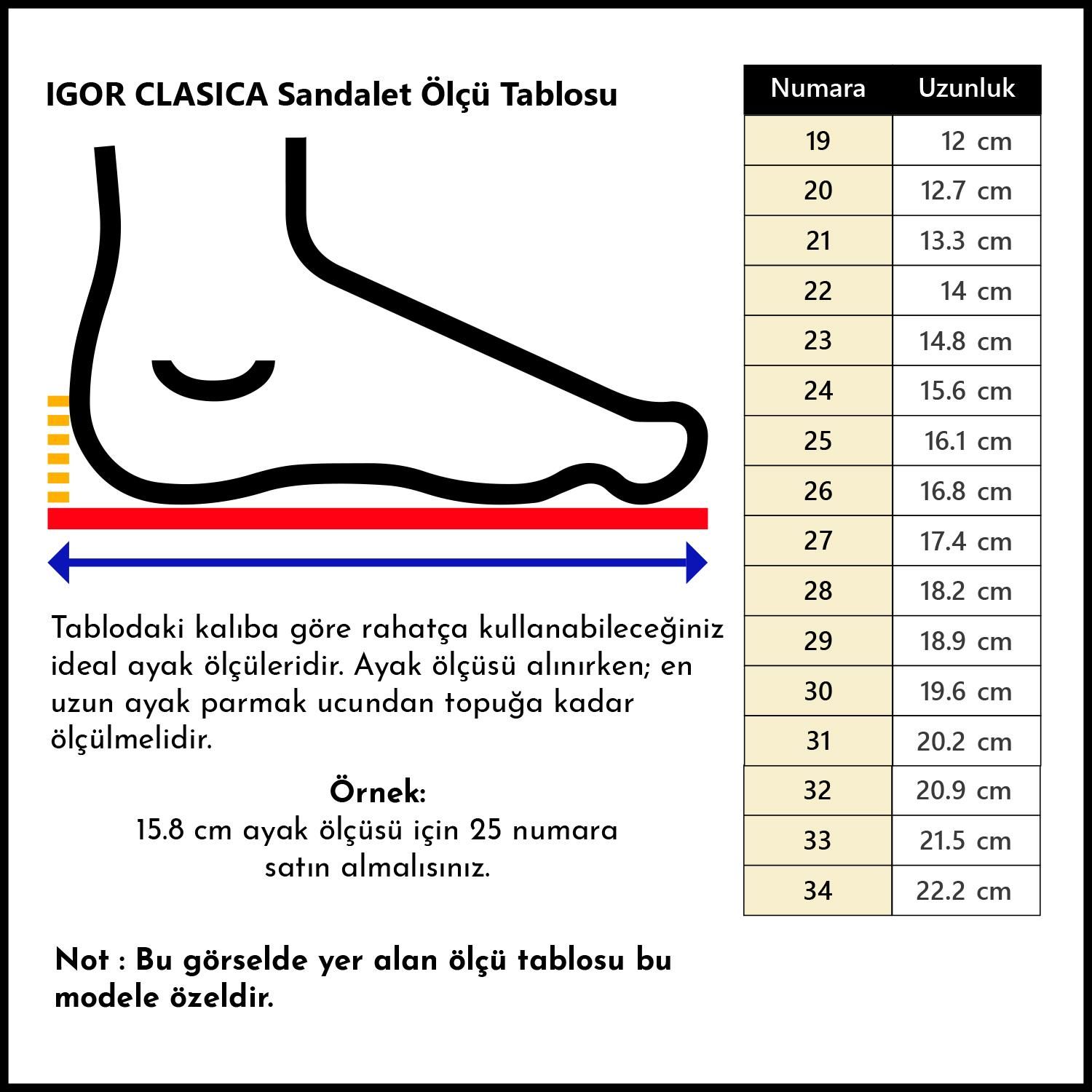Igor Igor ÇOCUK CIRTLI SANDALET S10288 CLASICA V.