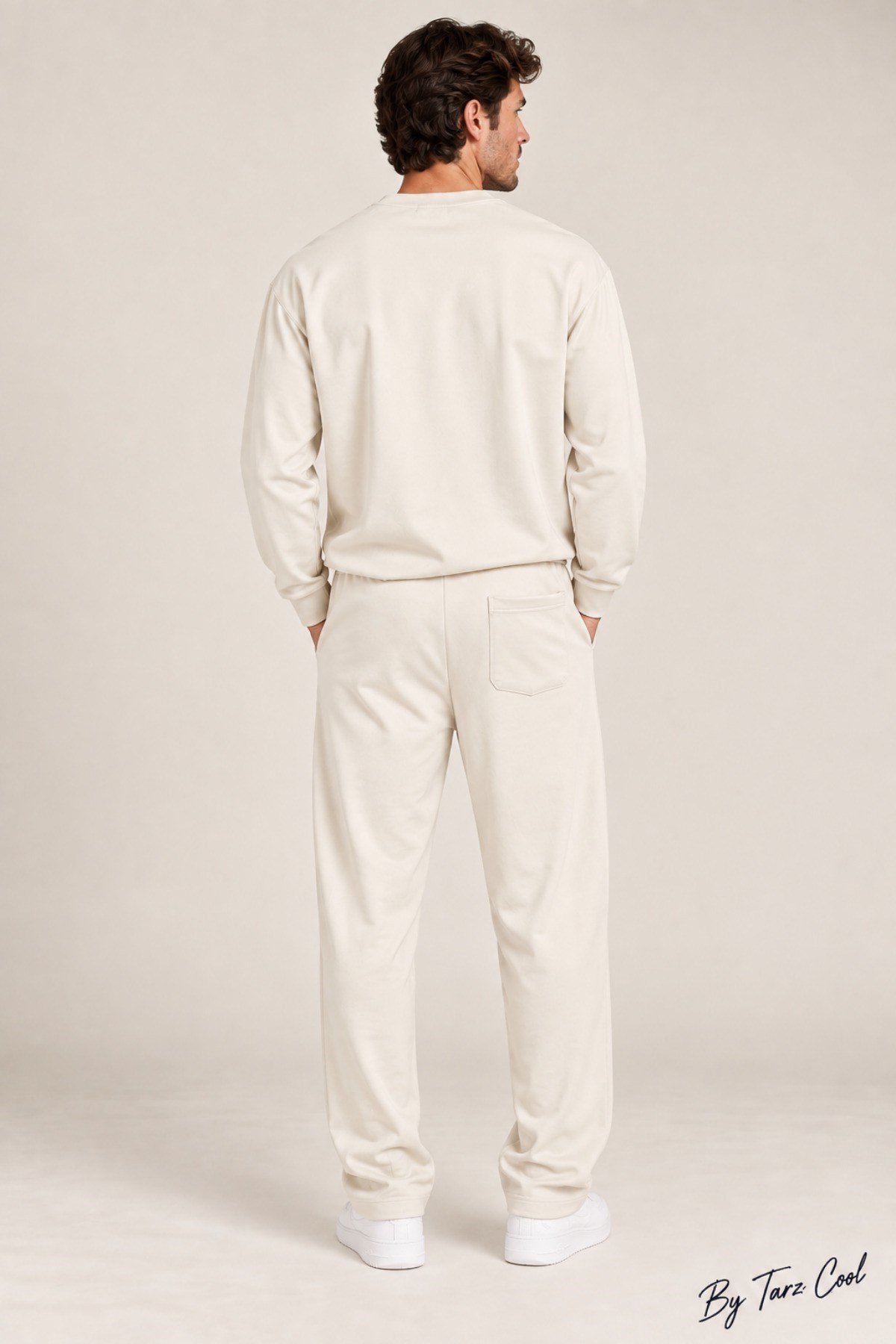 Tarz CoolAlt - Üst TakımOYSTKMER02-Kahverengi-XLErkek Oversize %100 Oyşo Bisiklet Yaka Sweatshirt Bol Paça Alt Üst Takım