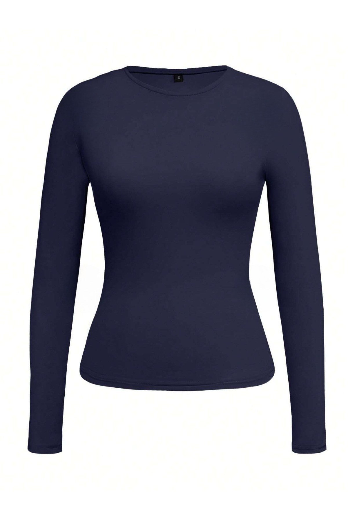 Tarz CoolBodyBSKBODY0030-LCVMKadın Bisiklet Yaka Basic Uzun Kollu Likralı Body