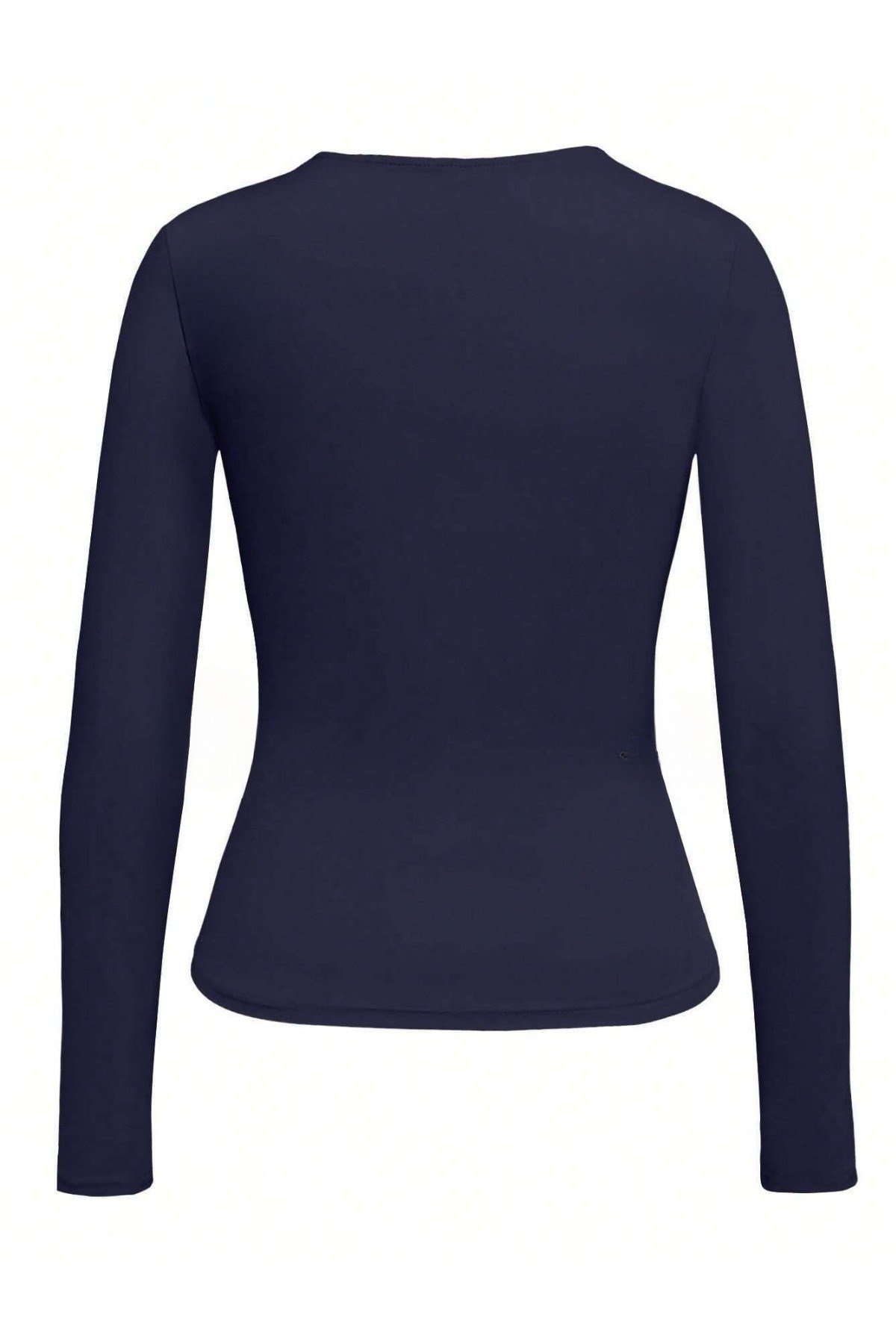 Tarz CoolBodyBSKBODY0030-LCVMKadın Bisiklet Yaka Basic Uzun Kollu Likralı Body