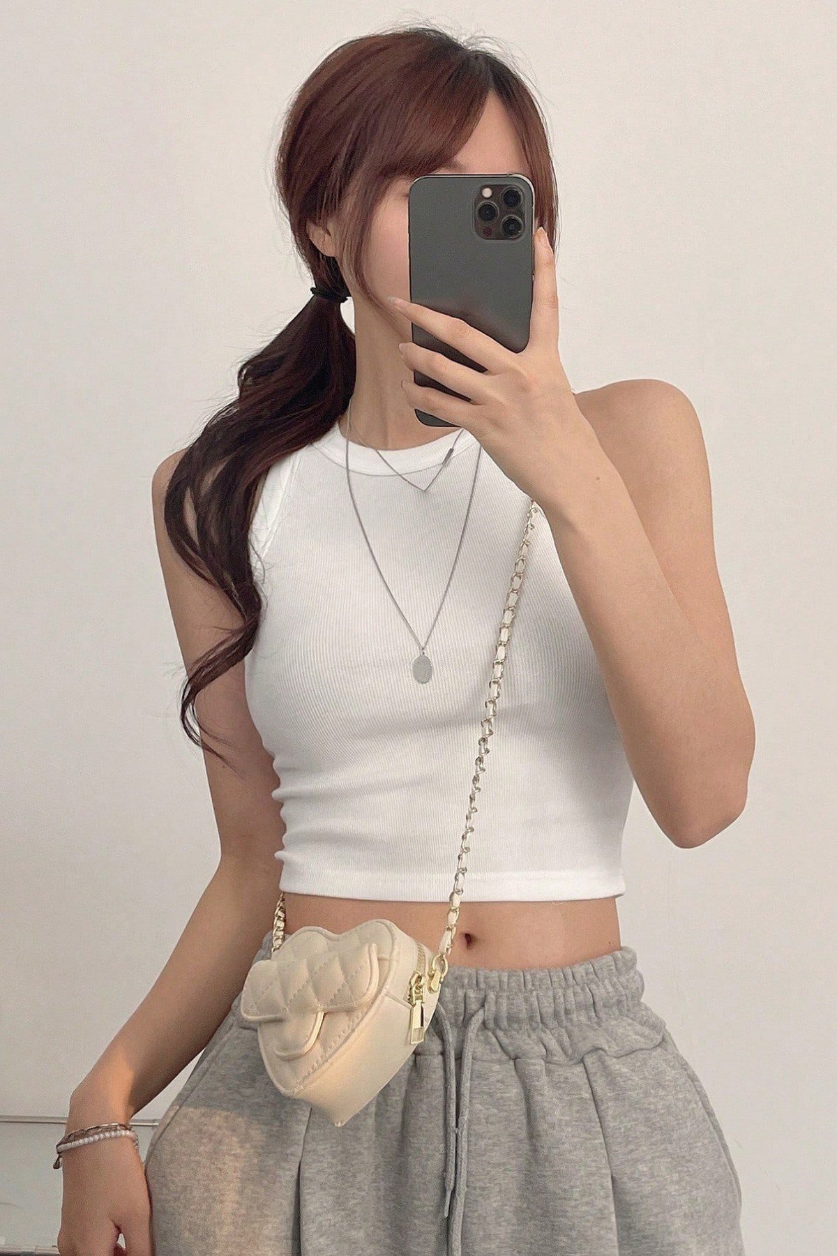 Tarz CoolCropACRP025R01Kadın Kaşkorse Geniş Askılı Fitilli Crop Atlet