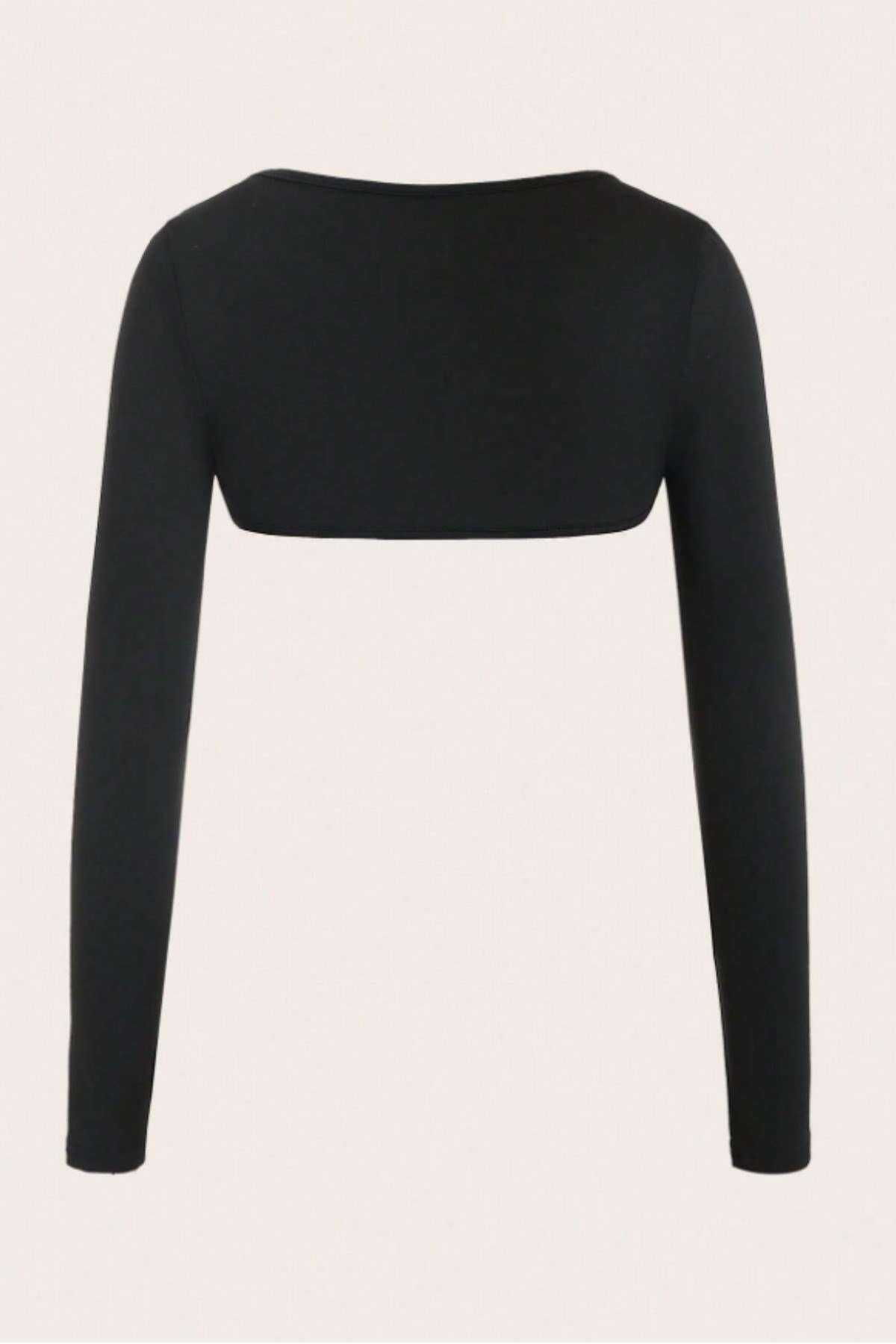 Tarz CoolCropBLRTST026SYHXLKadın Uzun Kollu Crop Bolero Bluz – Esnek Kumaş, Şık ve Modern Tasarım